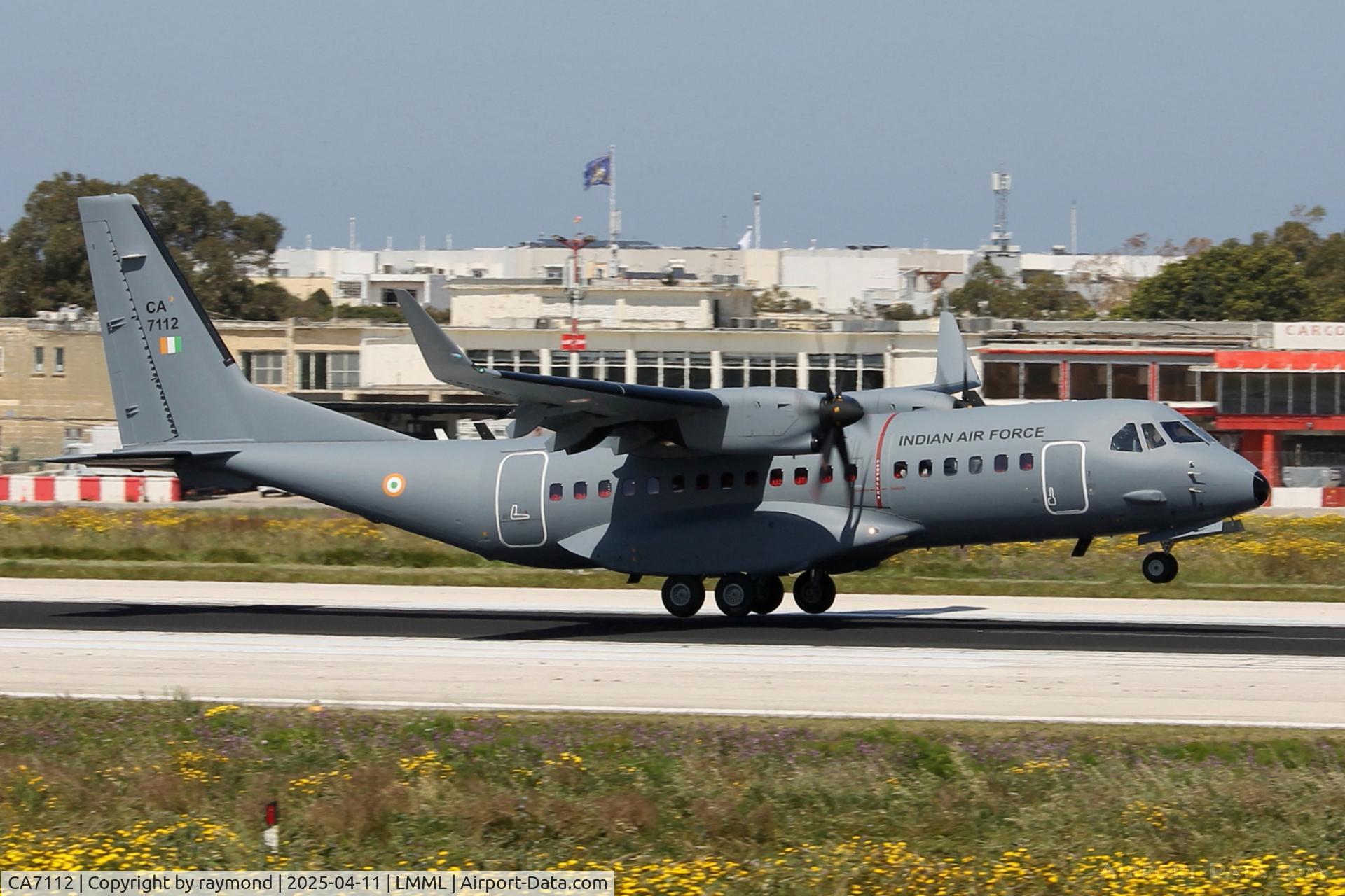 CA7112, 2025 CASA C-295W C/N S-244, Casa C-295W reg CA7112 of Indian Air Force landing on RW13 at Malta during delivery flight.