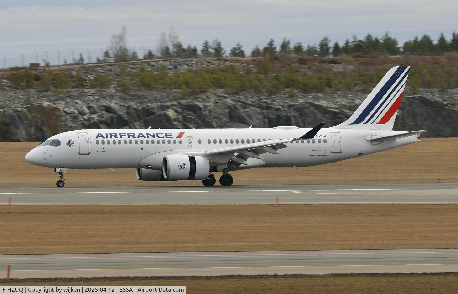 F-HZUQ, 2023 Airbus A220-300 C/N 55197, Rwy 01R
