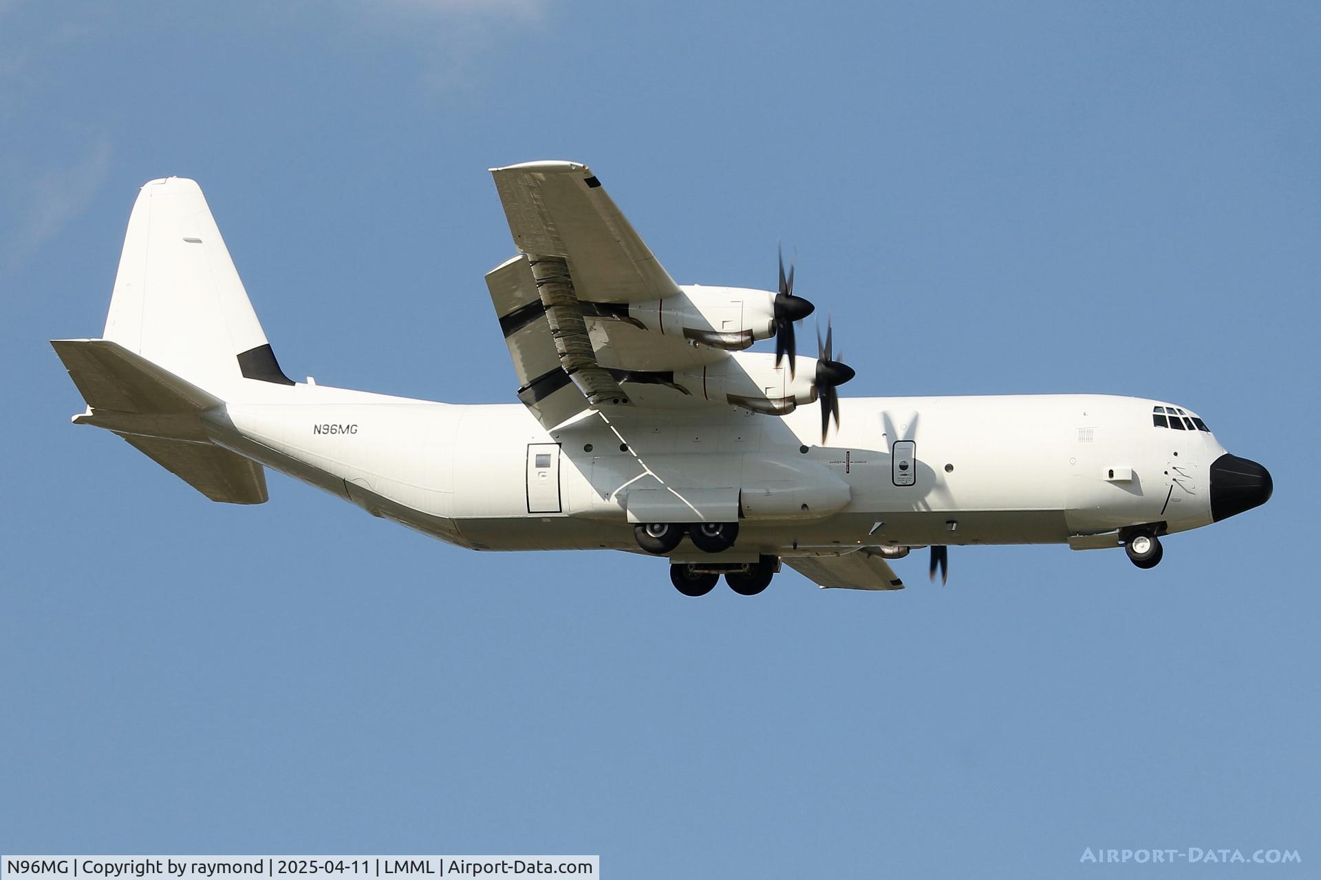 N96MG, 2020 Lockheed Martin LM-100J Super Hercules C/N 382-5889, Lockheed Martin LM-100J Super Hercules reg N96MG of Pallas Aviation (USA) on final approach to RW13 in Malta. Aircraft arrived for a night stop.