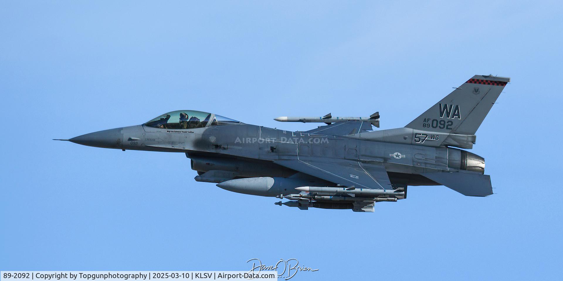 89-2092, 1990 General Dynamics F-16C Block 40F C/N 1C-245, SNIPE51 off to the bombing range