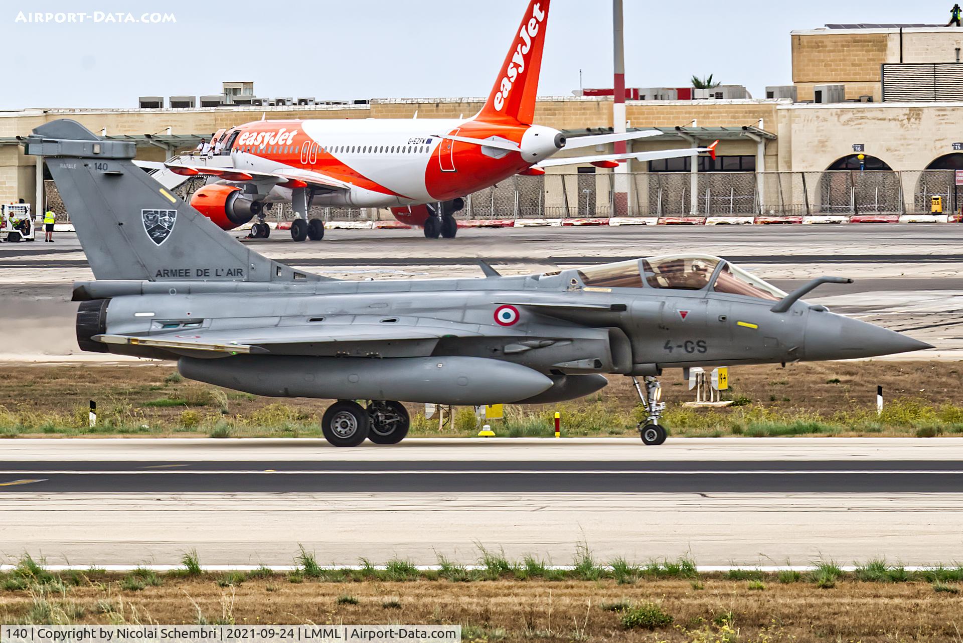 140, Dassault Rafale C C/N 140, Arriving at LMML for the Malta International Airshow 2021