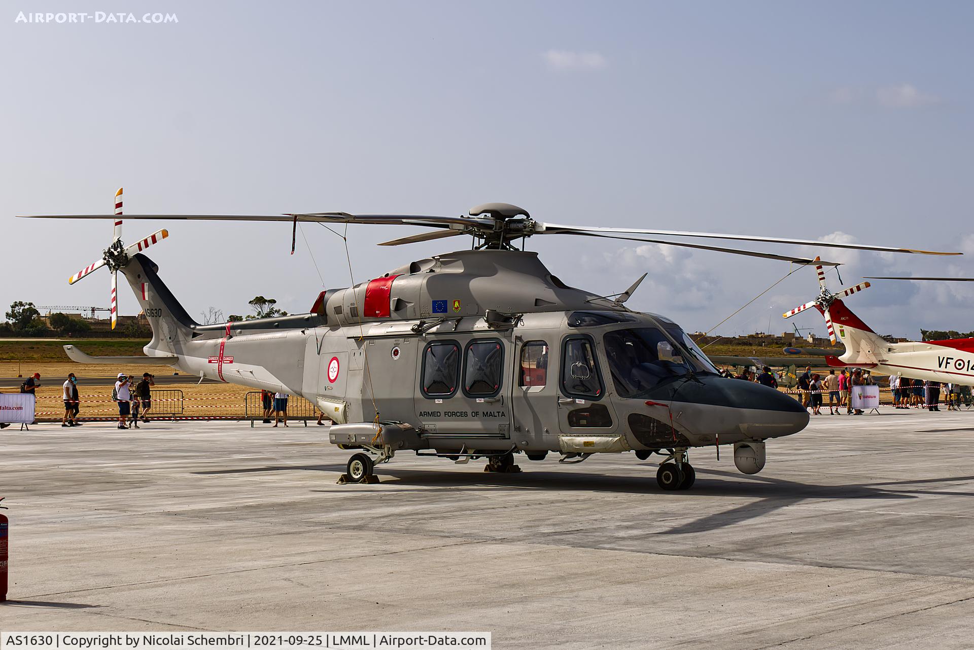 AS1630, AgustaWestland AW-139 C/N 31625, Part of the static display at the Malta International Airshow 2021.