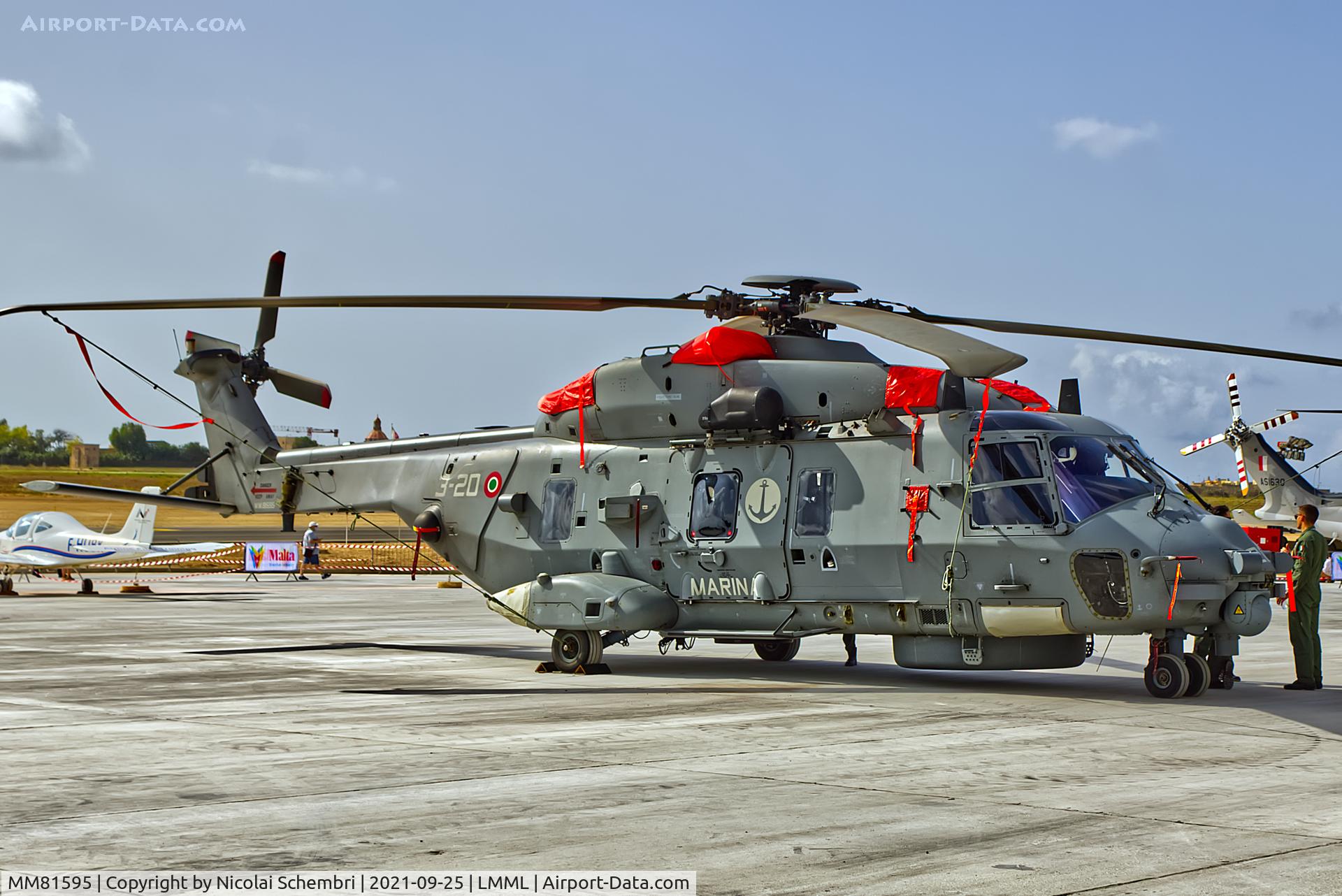 MM81595, NHI SH-90A C/N 1348, Static display at the Malta International Airshow 2021.