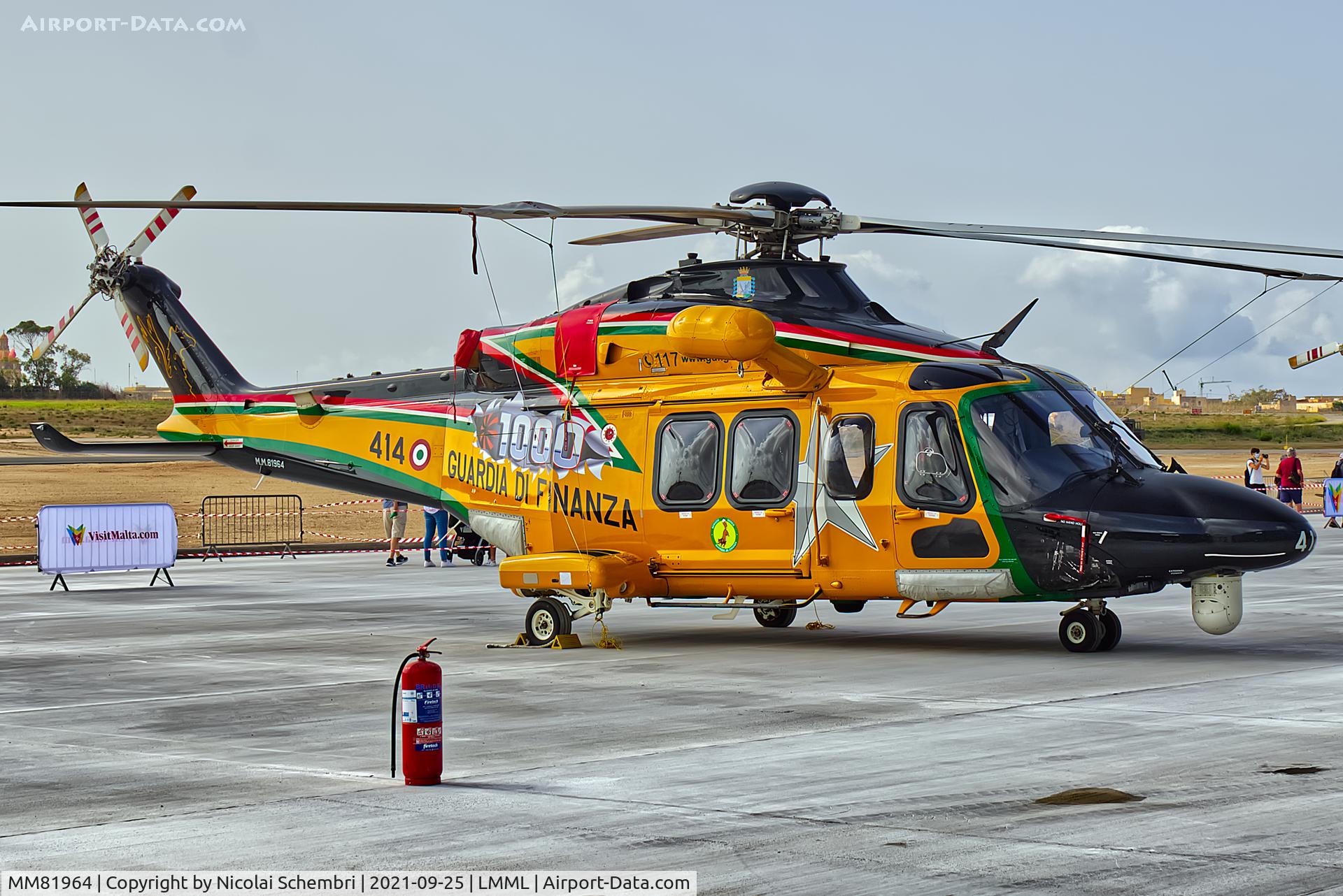 MM81964, AgustaWestland AW-139 C/N 31874, Static display at the Malta International Airshow 2021.