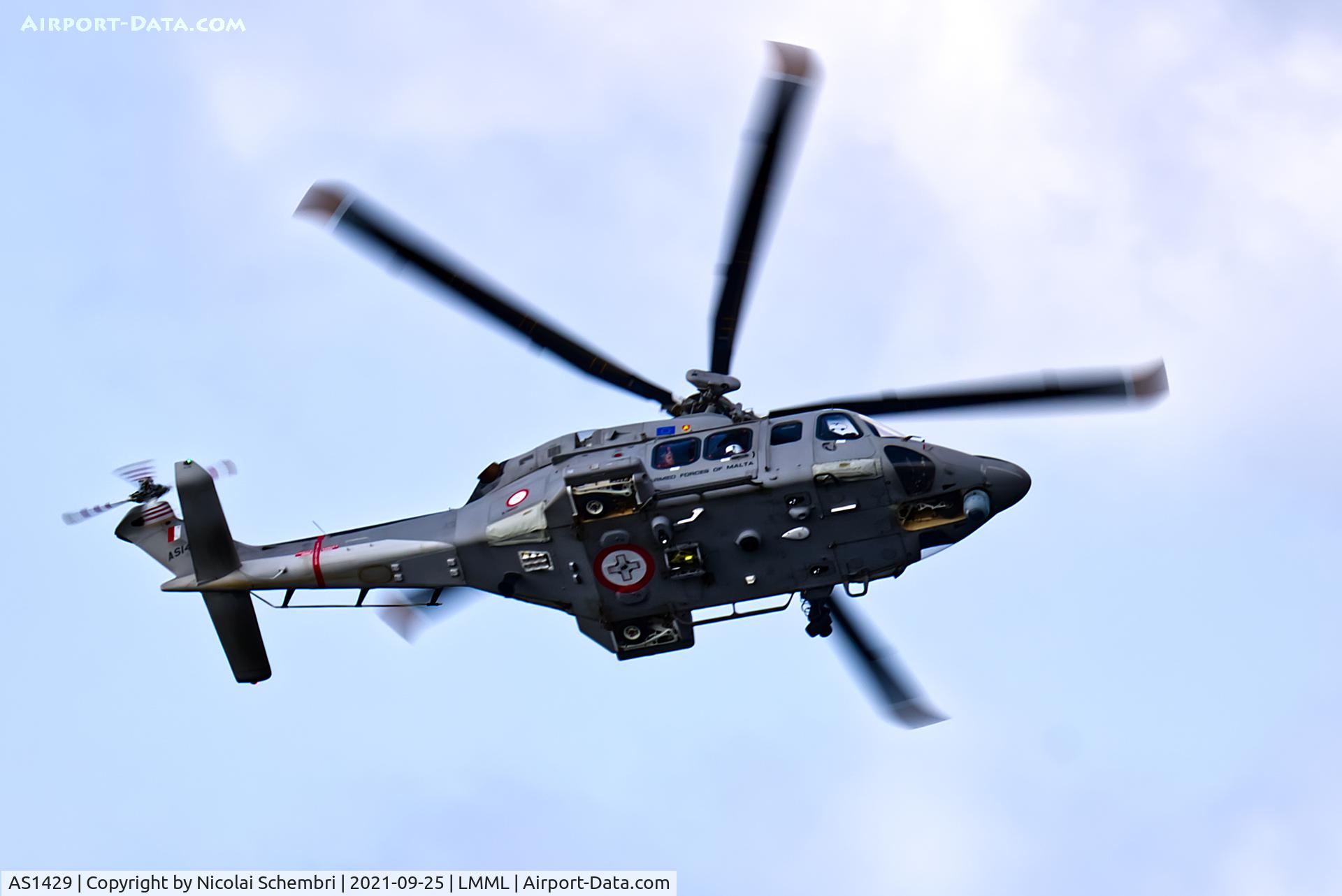 AS1429, AgustaWestland AW-139 C/N 31595, Flying display at the Malta International Airshow 2021.