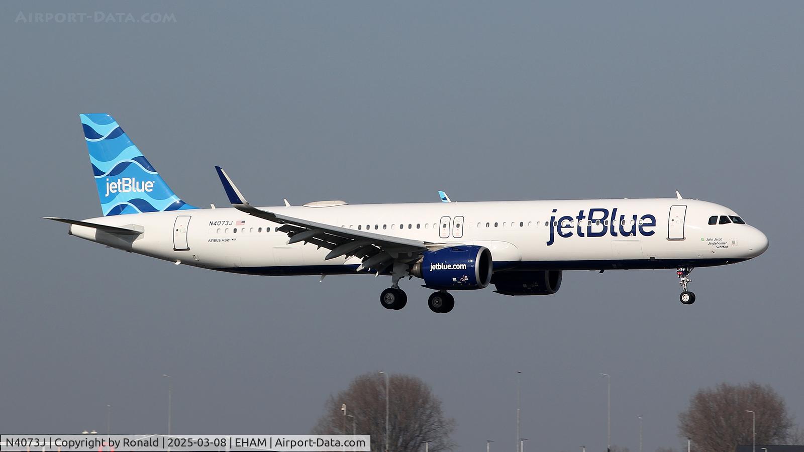 N4073J, 2023 Airbus A321-271NX C/N 11129, at eham