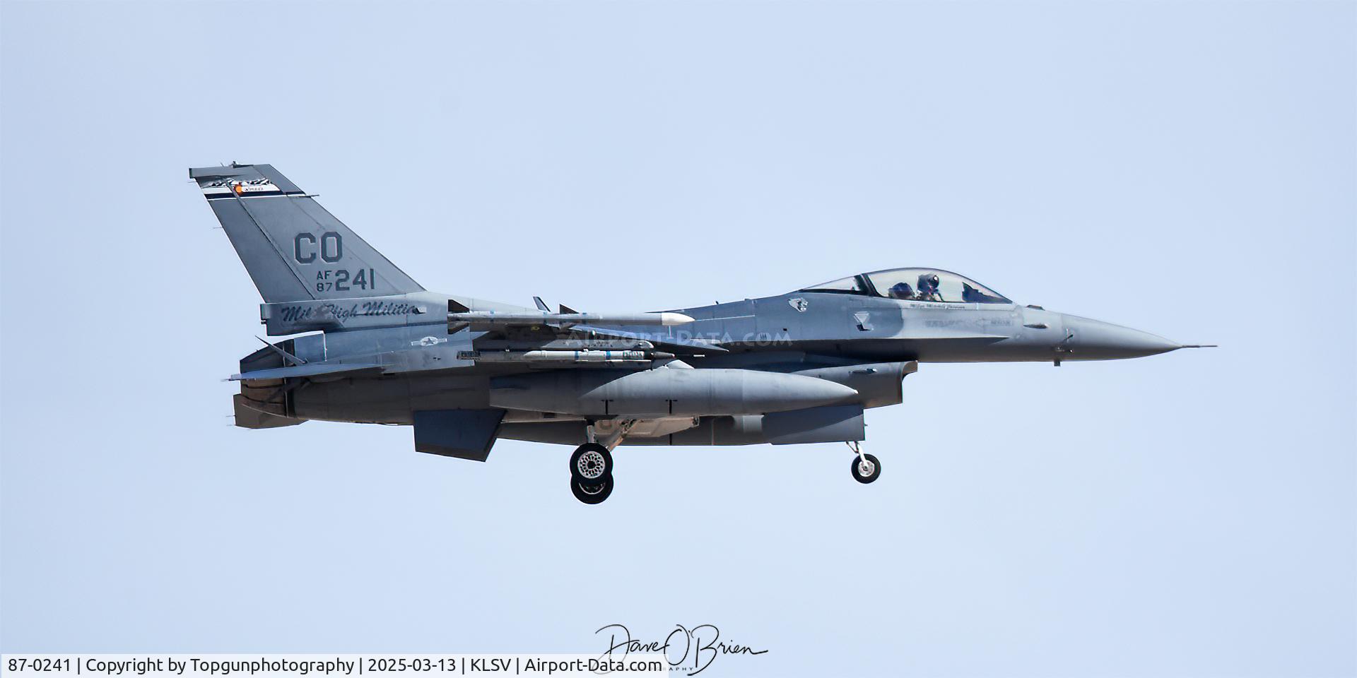 87-0241, 1987 General Dynamics F-16C Fighting Falcon C/N 5C-502, COBRA31 CO ANG