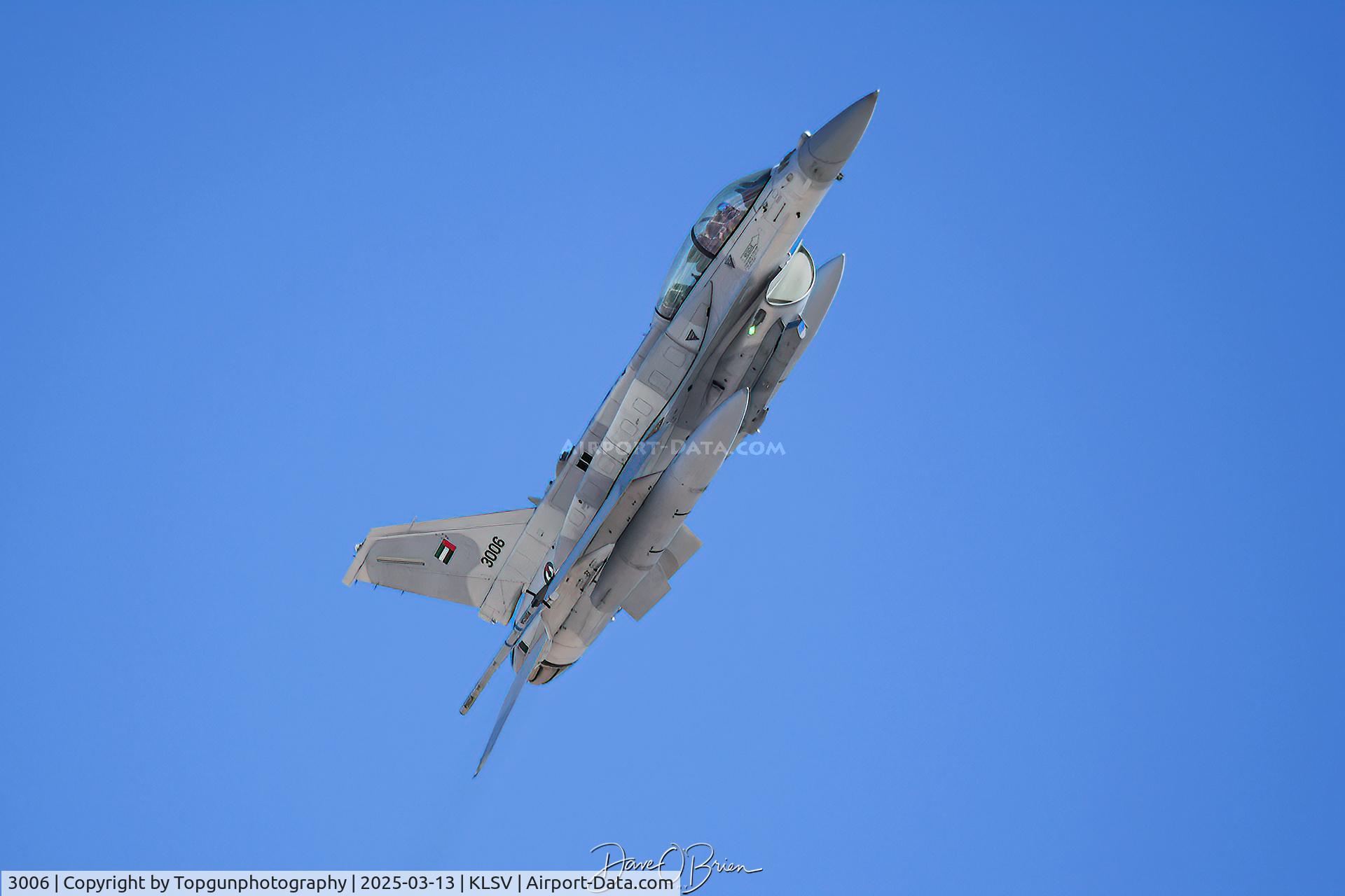 3006, Lockheed Martin F-16E C/N RF-6, FORD51 blasting over us off RW21L