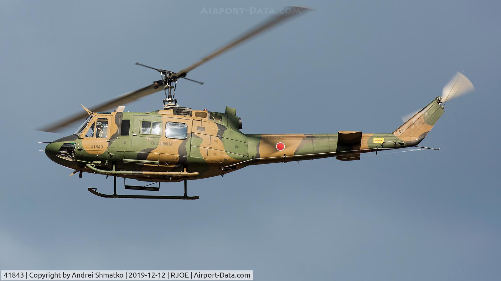 41843, Bell (Fuji) UH-1J C/N 1J-43, Training flight.