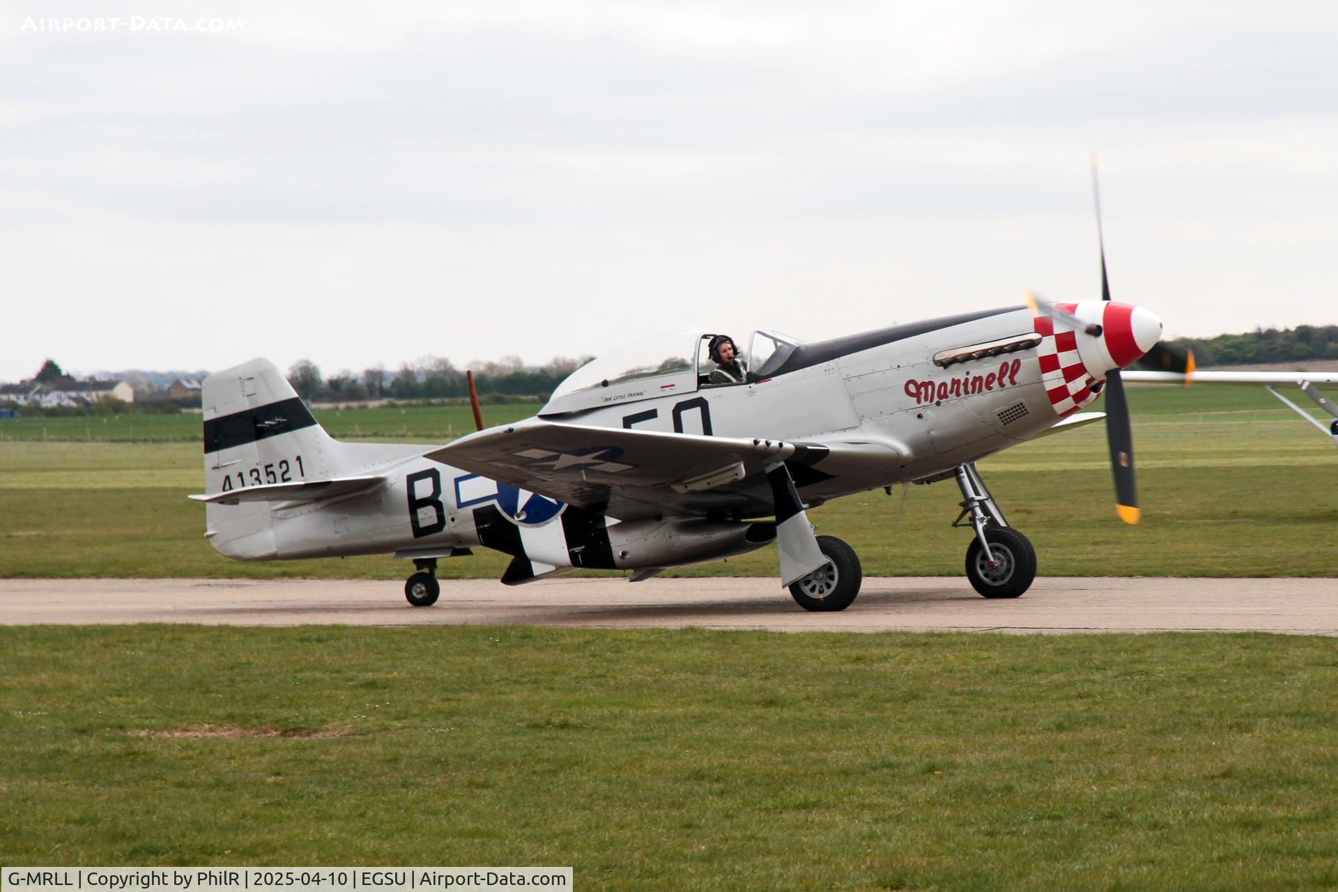 G-MRLL, 1943 North American P-51D Mustang C/N 109-27154, 413521 (I-COLT, G-MRLL) 1944 North American P-51D Mustang 'Marinell' Duxford 