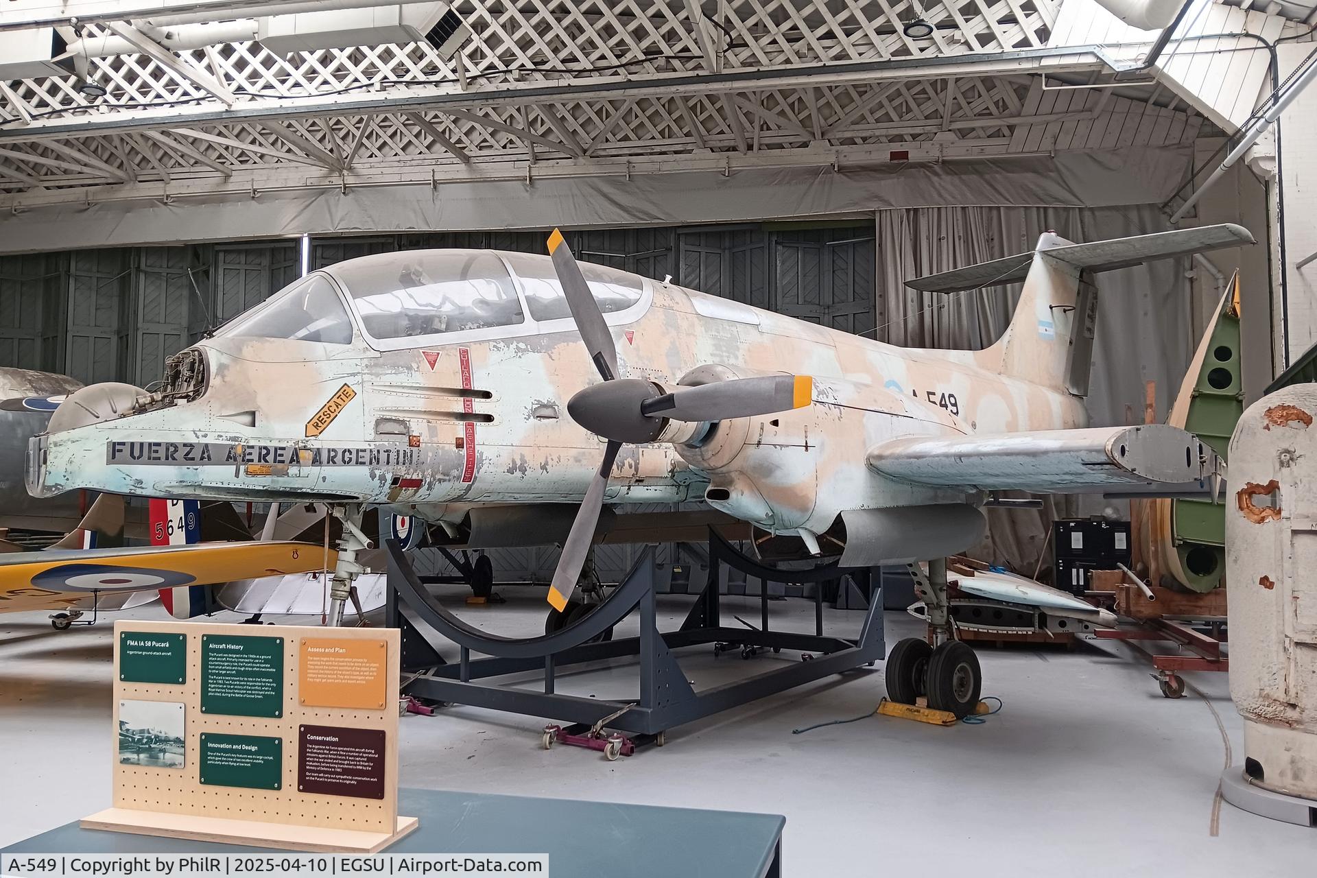 A-549, FMA IA-58A Pucará C/N 050, A-549 (ZD487) 1979 FMA IA-58 Pucará Argentine Air Force Duxford