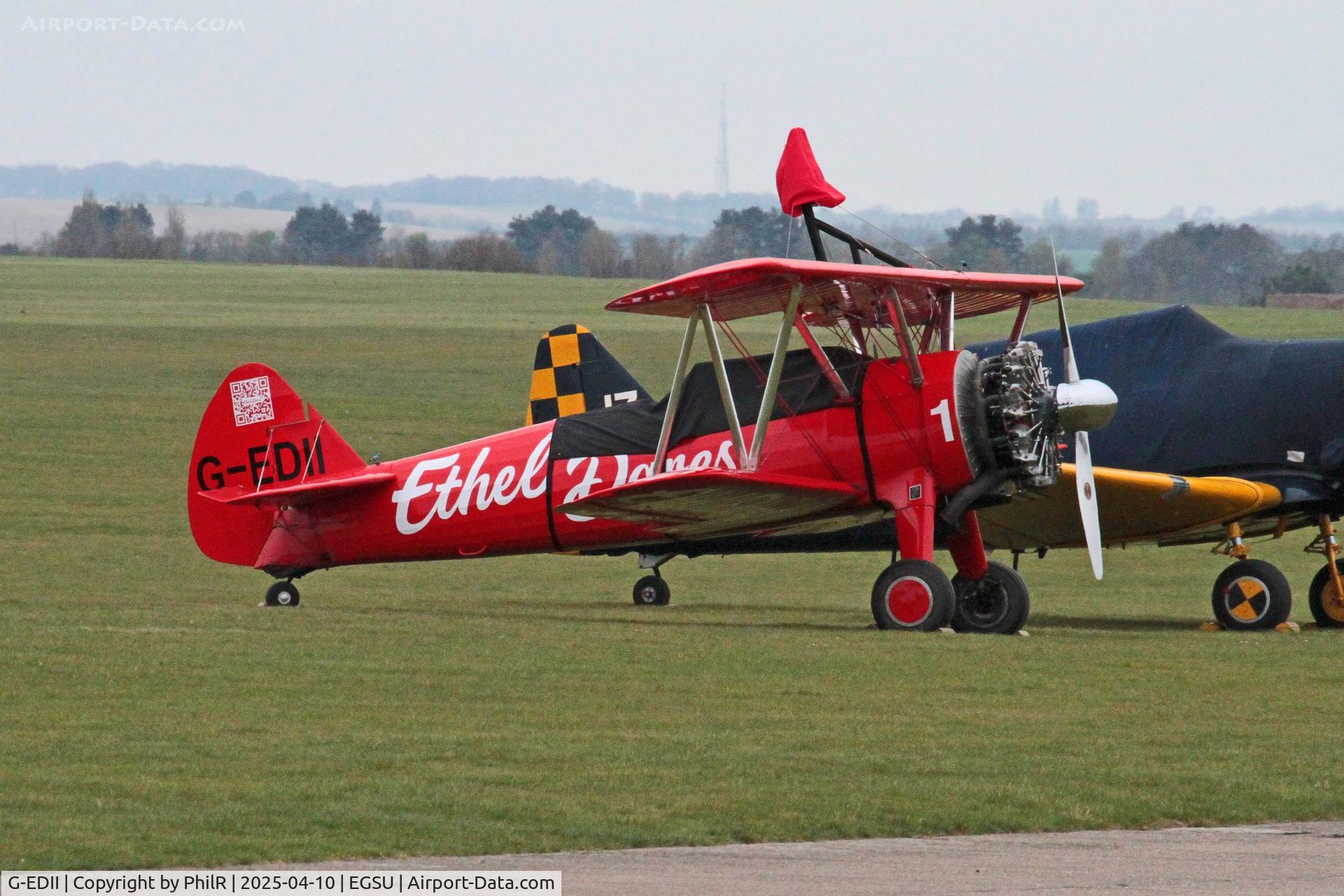 G-EDII, 1942 Boeing Stearman E75 C/N 75-5498, G-EDII 1942 Boeing E75 Stearman Duxford 