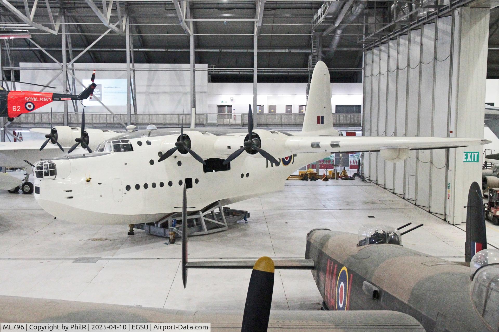 ML796, 1944 Short S.25 Sunderland Mk.V C/N SH.1071, ML796 1945 Short Sunderland MR5 Duxford 