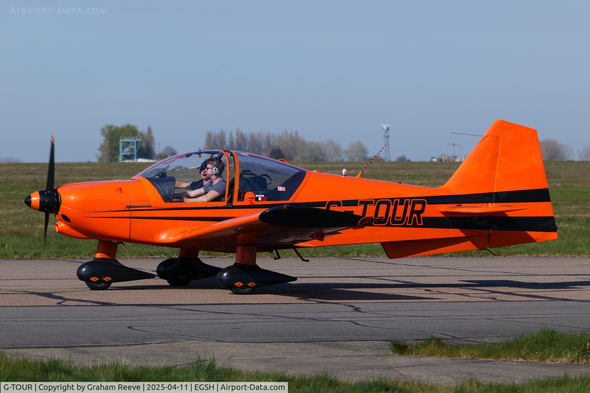 G-TOUR, 1979 Robin R-2112 Alpha C/N 187, Just landed at Norwich.