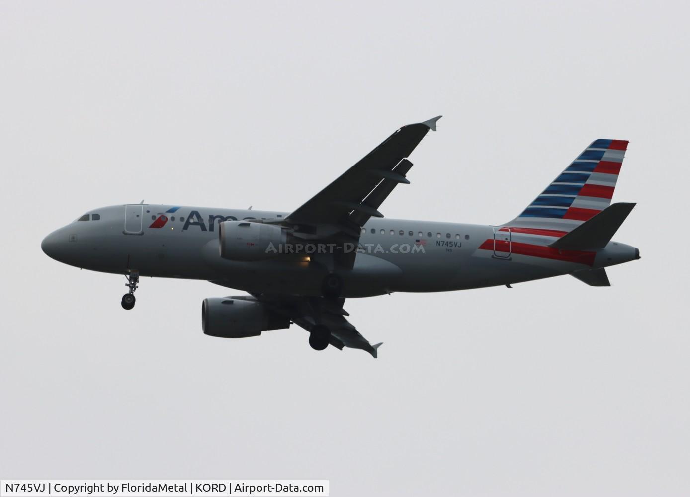 N745VJ, 2000 Airbus A319-112 C/N 1289, AAL A319 zx dtw-ord