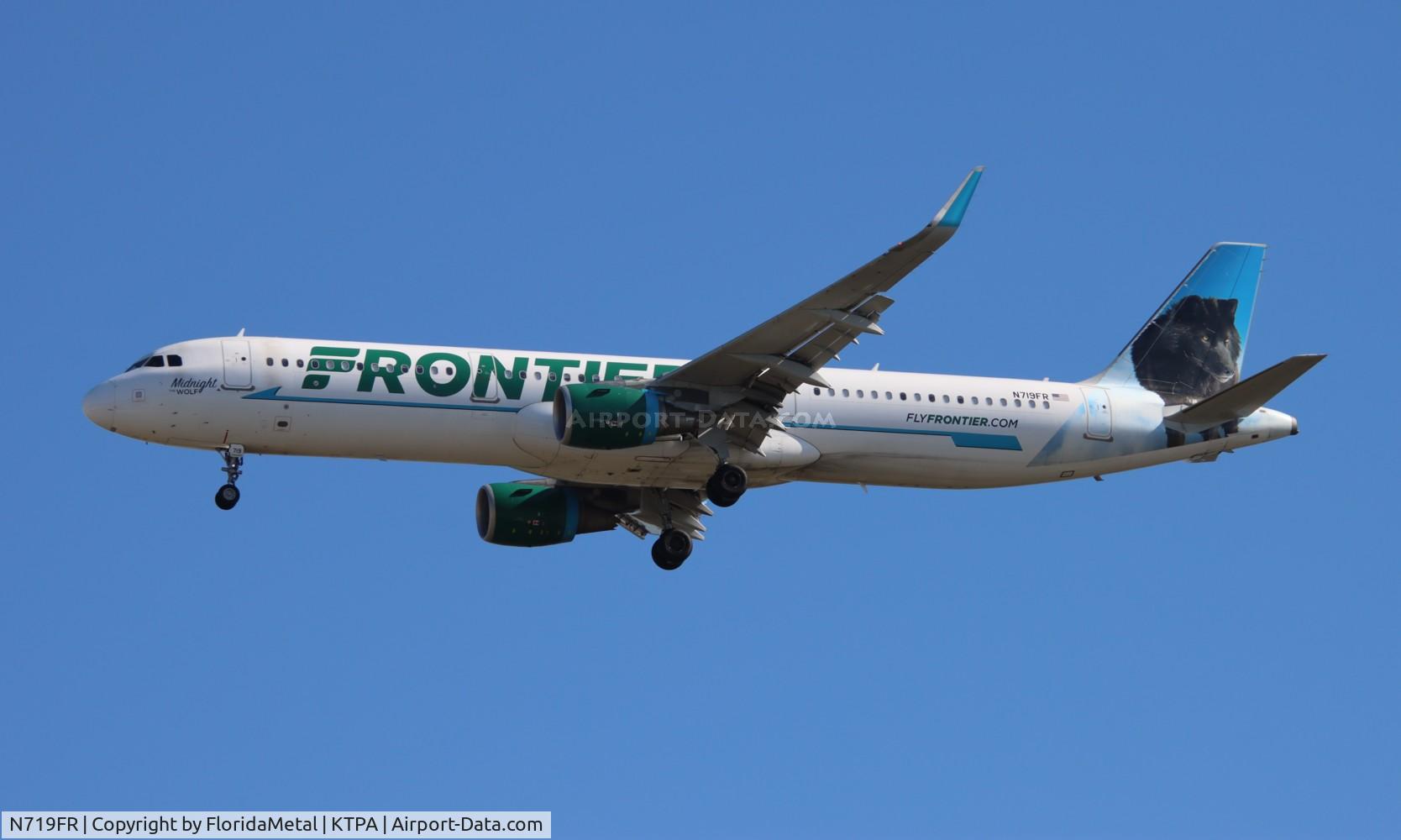 N719FR, 2017 Airbus A321-211 C/N 7736, FFT A321 Midnight zx sdq-tpa