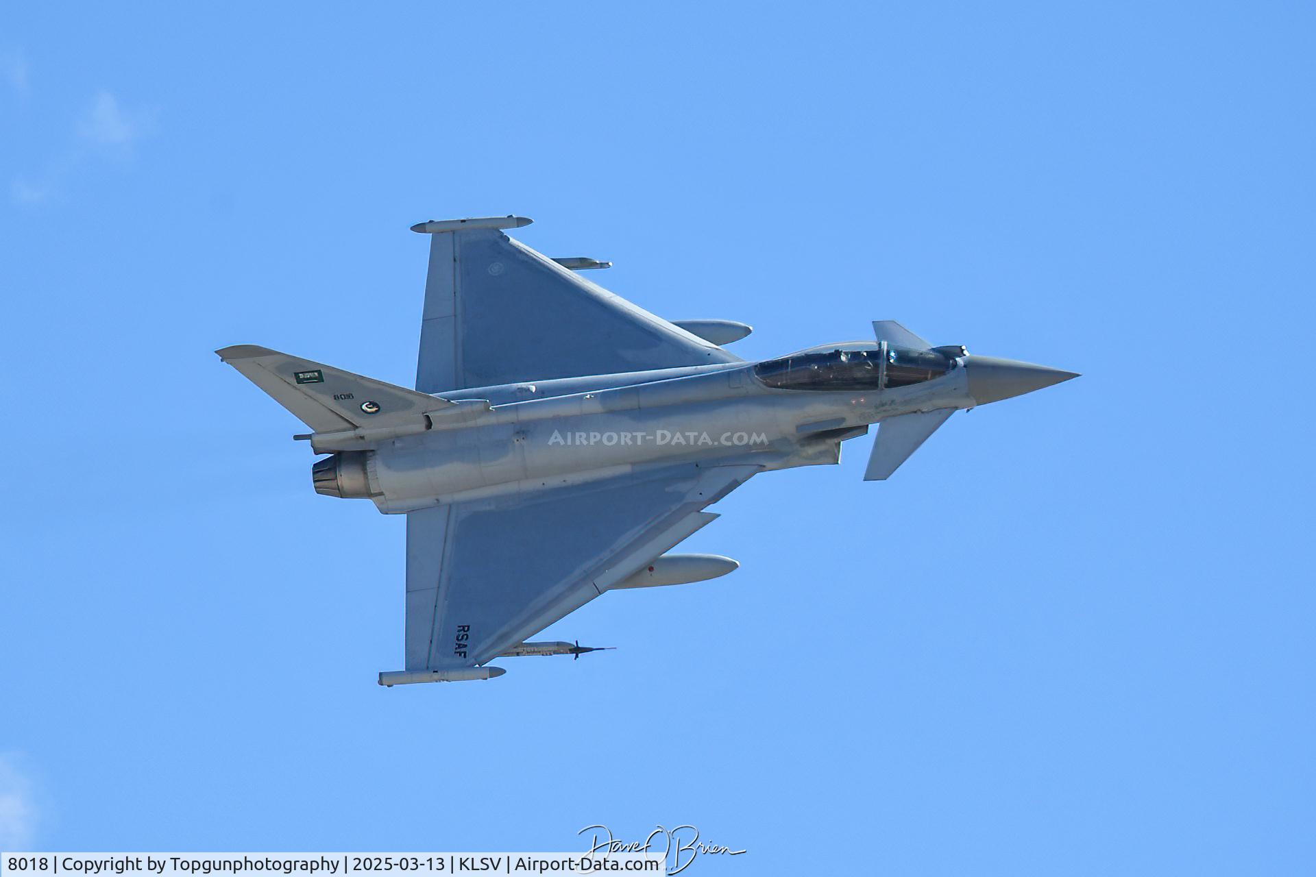 8018, Eurofighter Typhoon EF-2000 F2 C/N CS048, RSF31 banking off RW21R