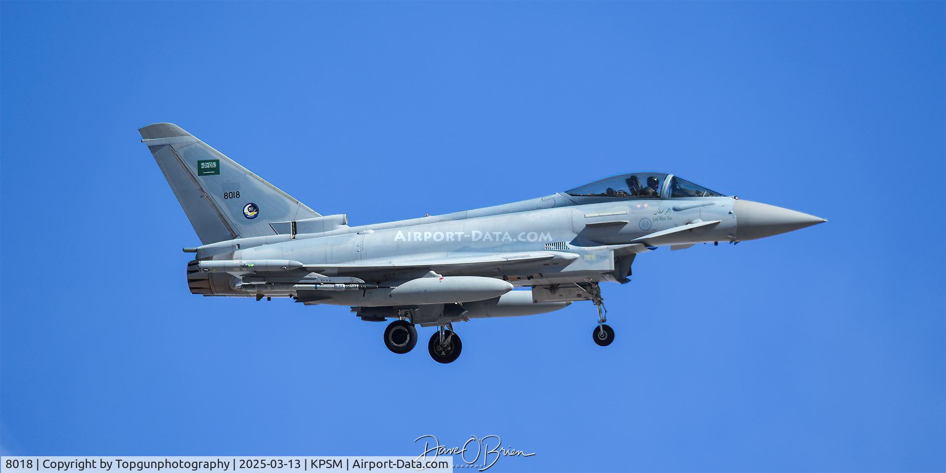 8018, Eurofighter Typhoon EF-2000 F2 C/N CS048, RSF31 returns on short final to RW21R