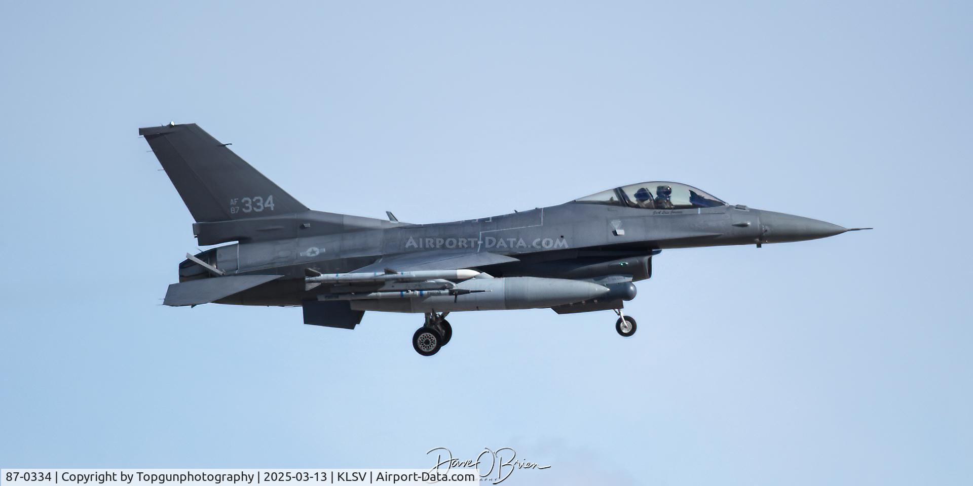 87-0334, 1987 General Dynamics F-16C Fighting Falcon C/N 5C-595, SNAKE44 with the CO ANG