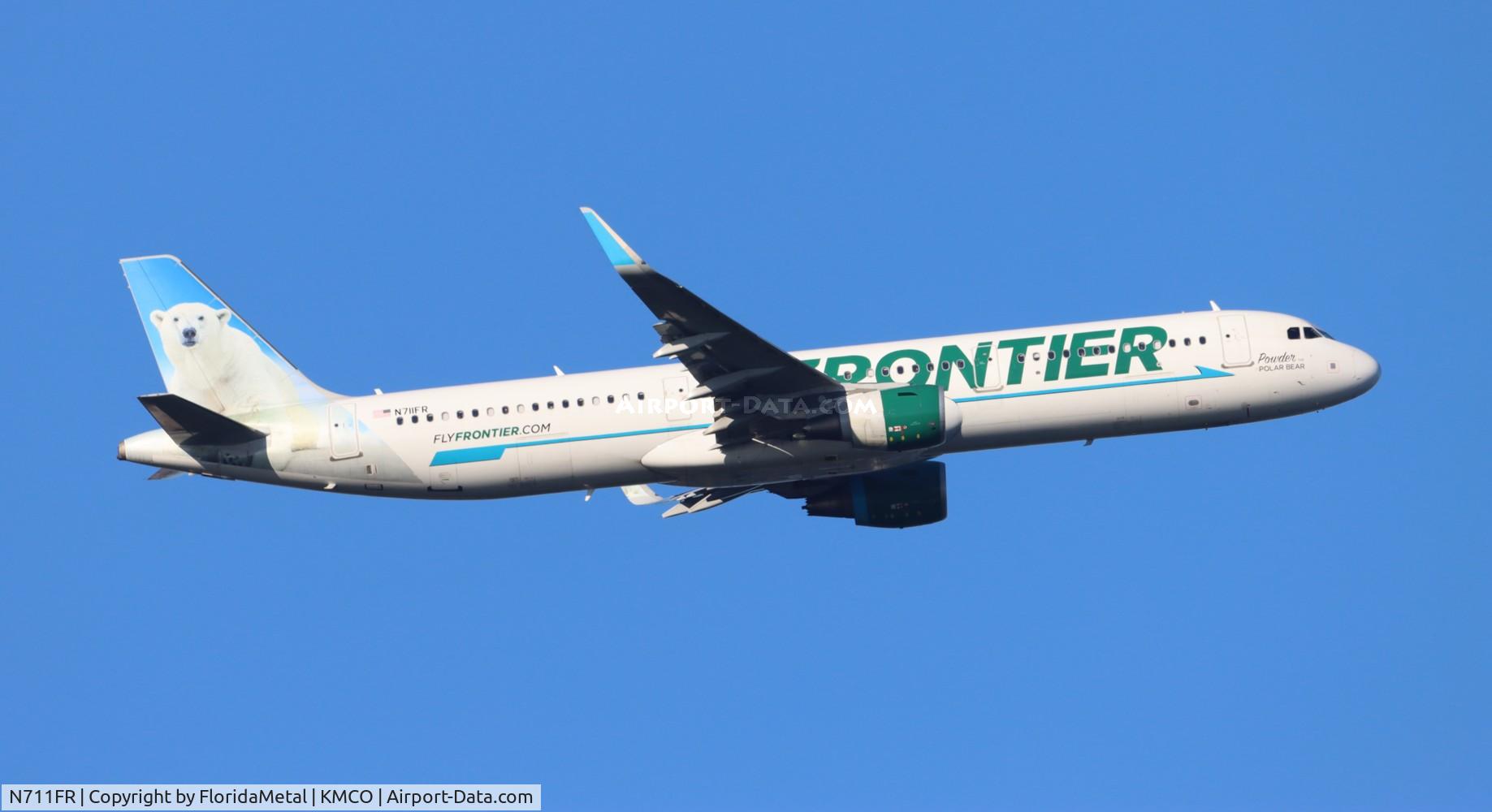 N711FR, 2016 Airbus A321-211 C/N 7184, FFT A321 Powder zx mco-las