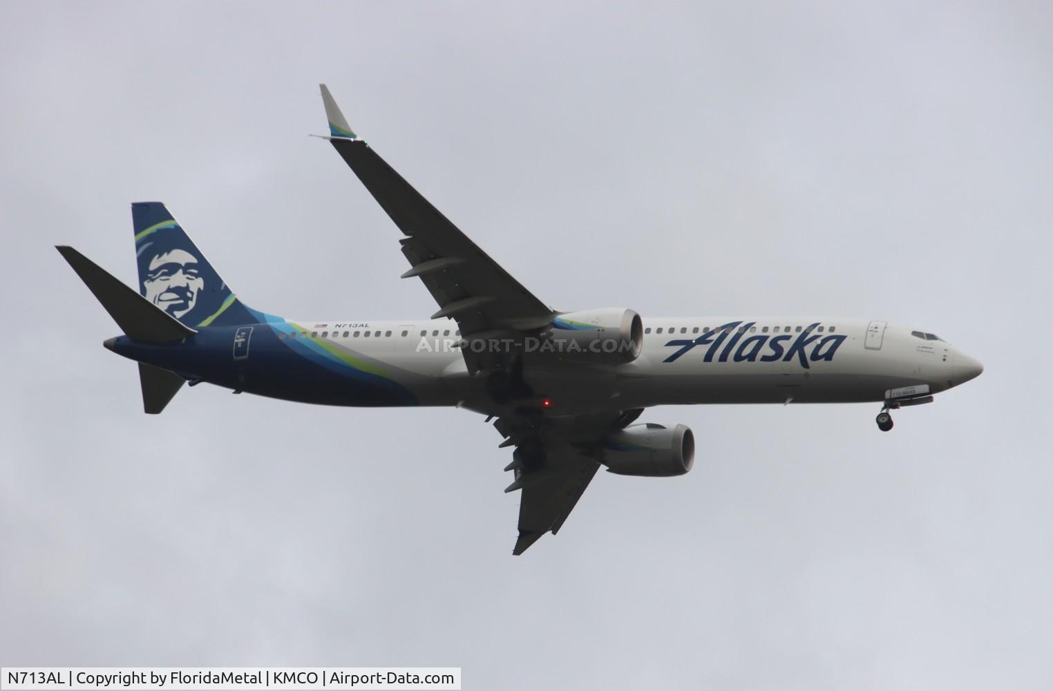 N713AL, 2024 Boeing 737-9 MAX C/N 67433, ASA 737-9 zx pdx-mco