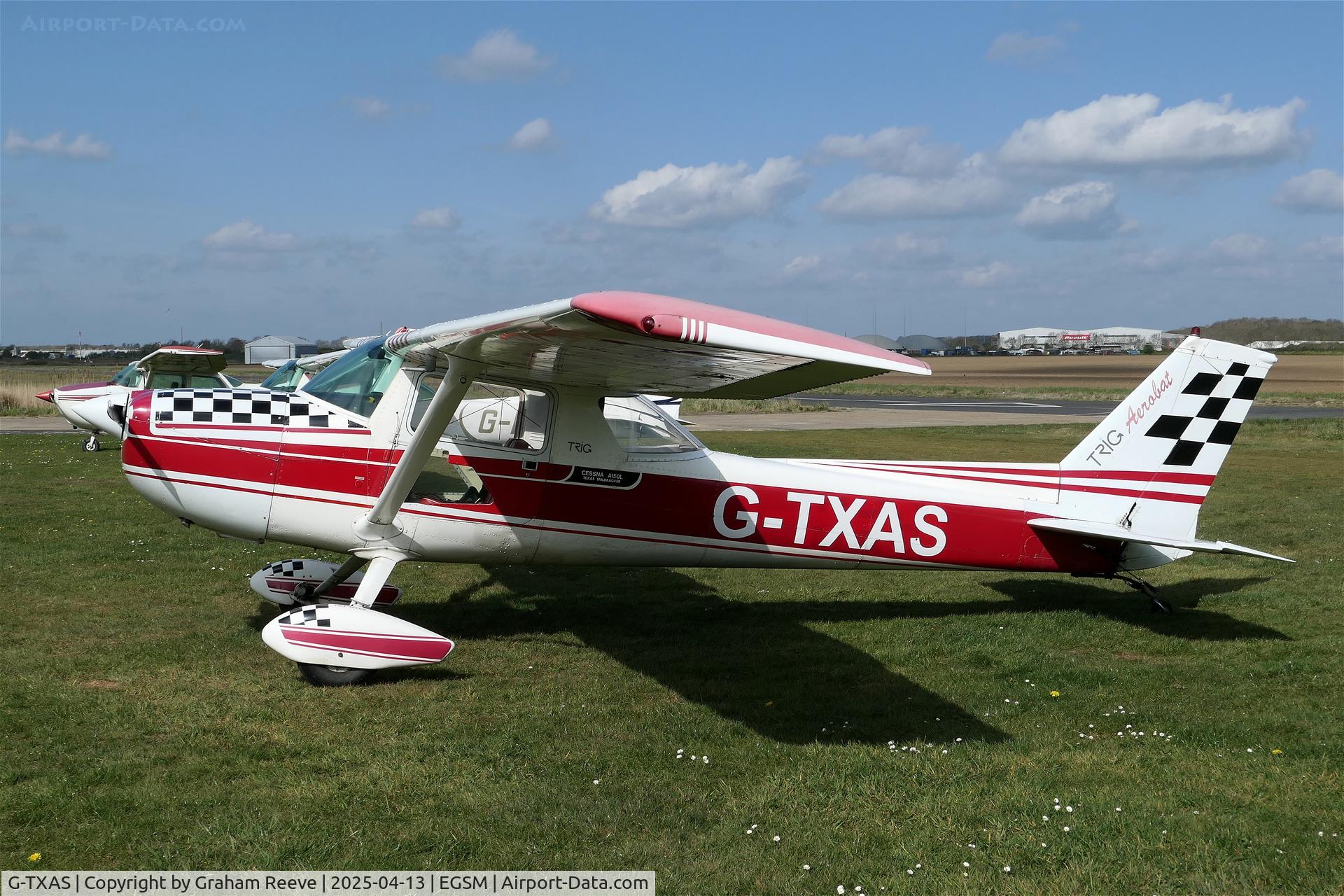 G-TXAS, 1973 Cessna A150L Aerobat Aerobat C/N A150-0381, Parked at Beccles.