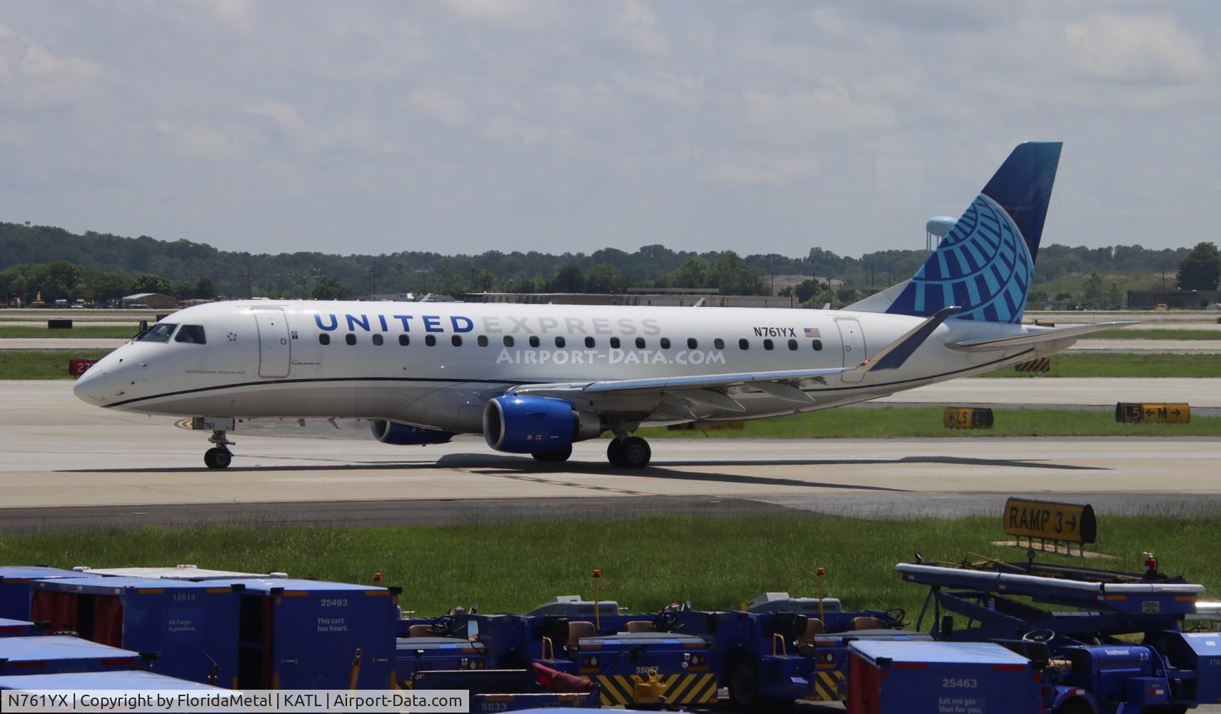 N761YX, 2023 Embraer 175LR C/N 939, RPA/UE E175 zx atl-ewr