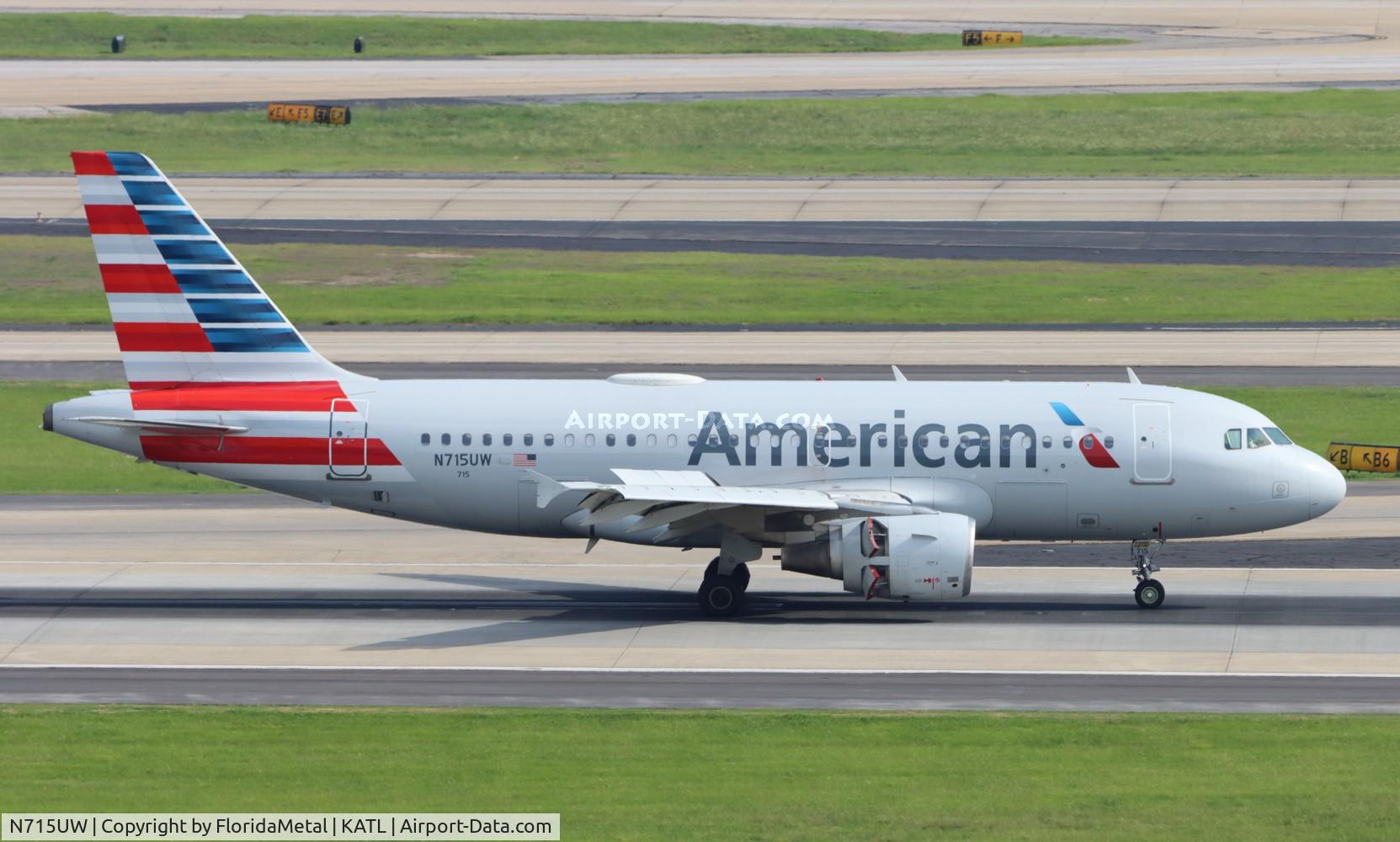 N715UW, 1999 Airbus A319-112 C/N 1051, AAL A319 zx phl-atl