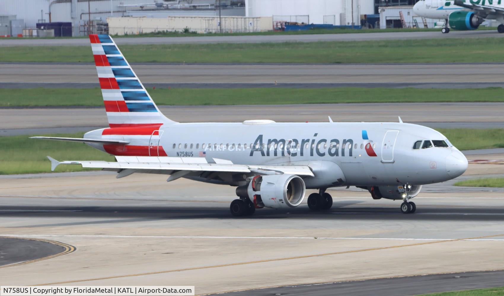 N758US, 2000 Airbus A319-112 C/N 1348, AAL A319 zx phl-atl