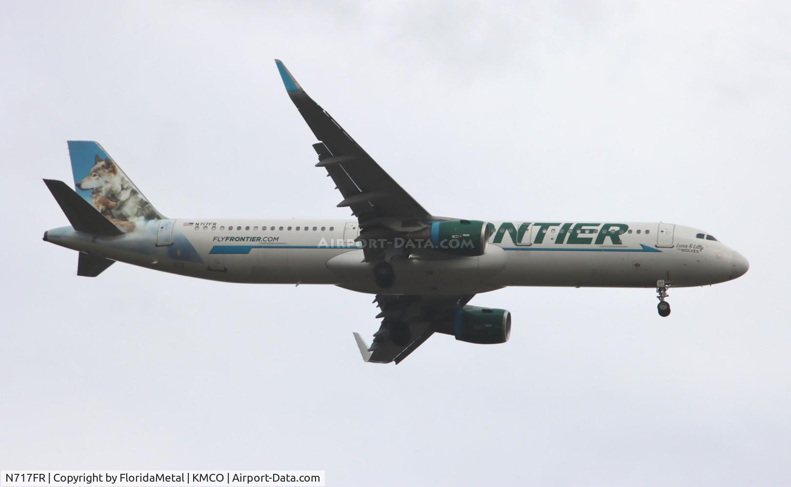 N717FR, 2017 Airbus A321-211 C/N 7536, FFT A321 Luna and Lilly zx den-mco