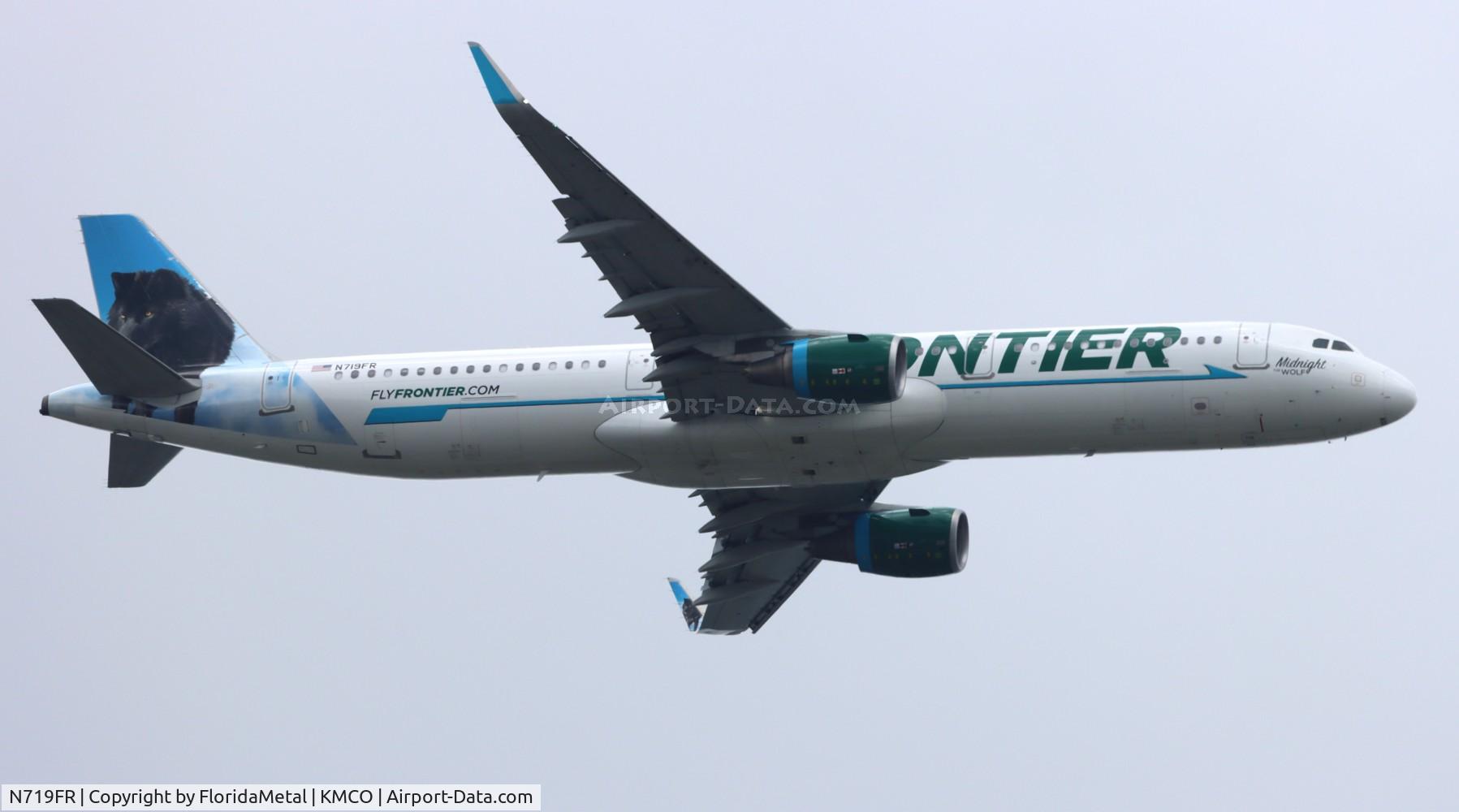 N719FR, 2017 Airbus A321-211 C/N 7736, FFT A321 Midnight zx iah-mco