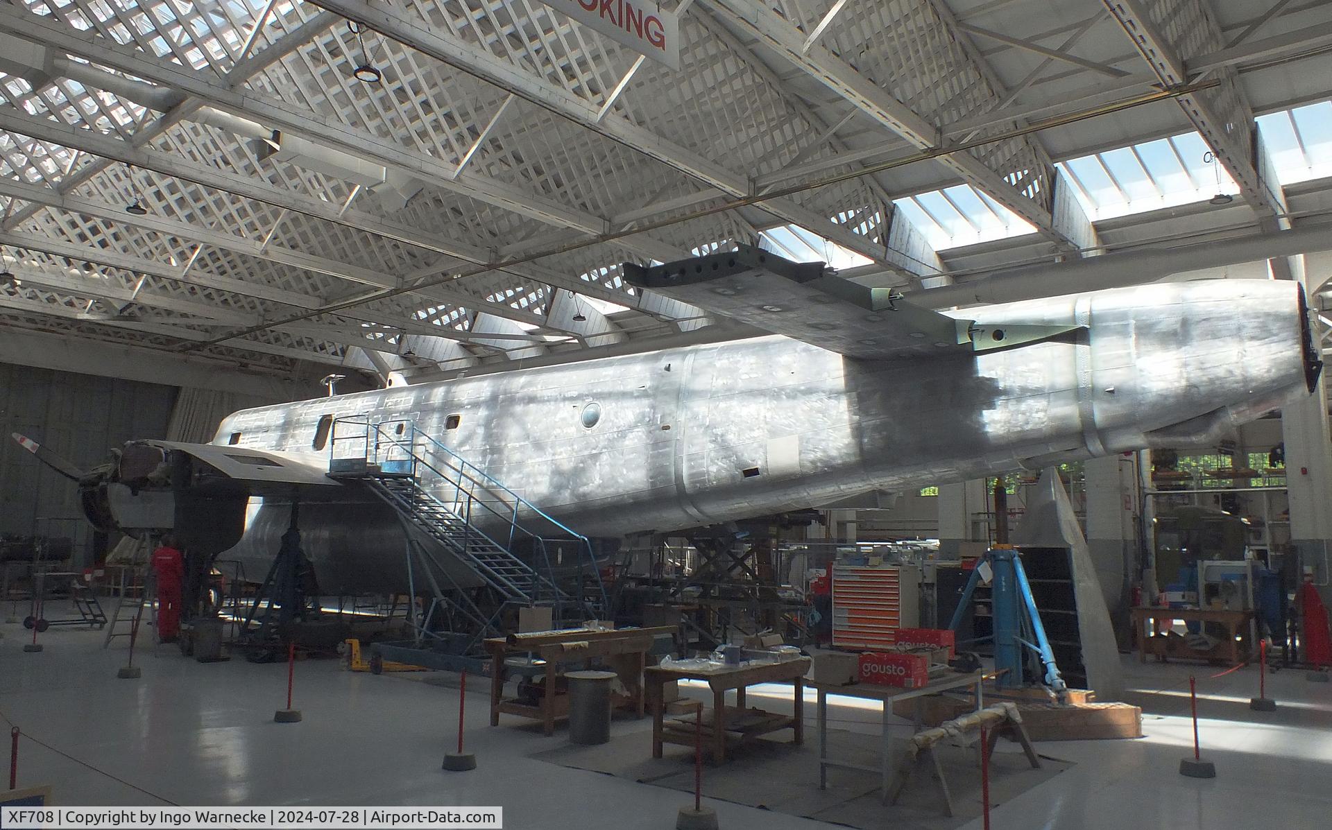 XF708, Avro 716 Shackleton MR.3/3 C/N Not found XF708, Avro Shackleton MR3/3 being restored at the IWM and other collections, Duxford
