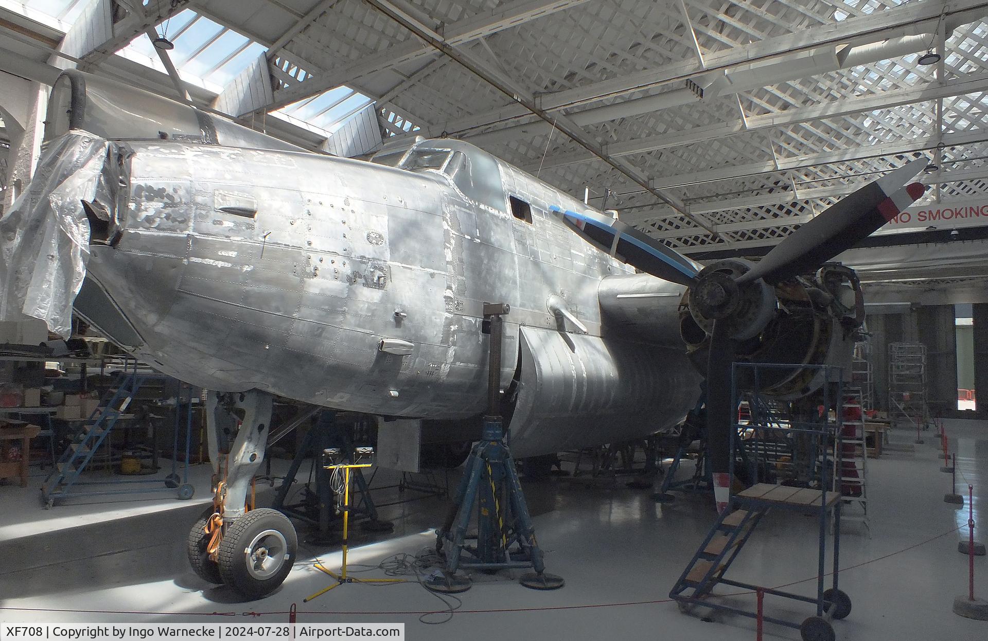 XF708, Avro 716 Shackleton MR.3/3 C/N Not found XF708, Avro Shackleton MR3/3 being restored at the IWM and other collections, Duxford