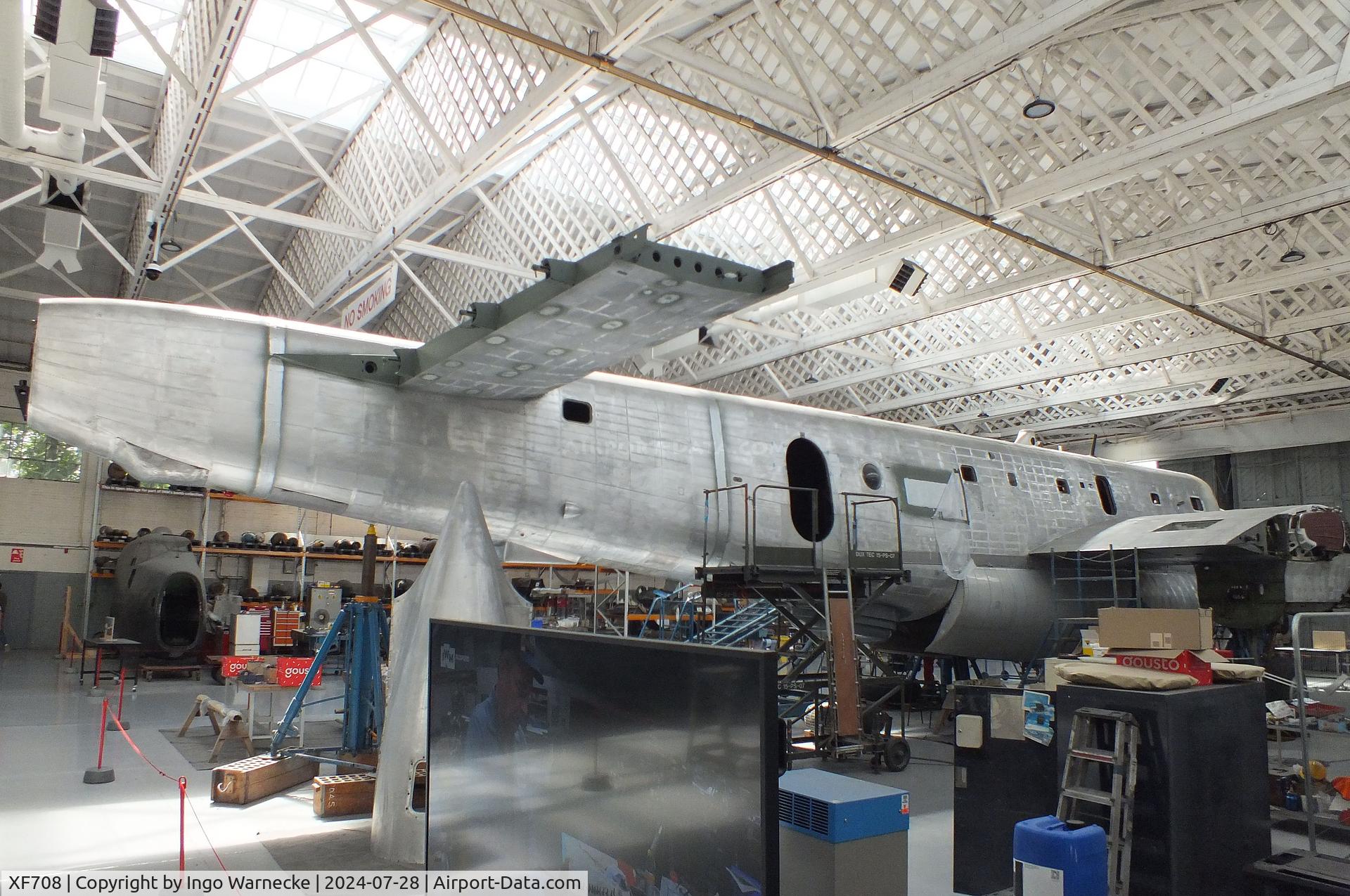 XF708, Avro 716 Shackleton MR.3/3 C/N Not found XF708, Avro Shackleton MR3/3 being restored at the IWM and other collections, Duxford
