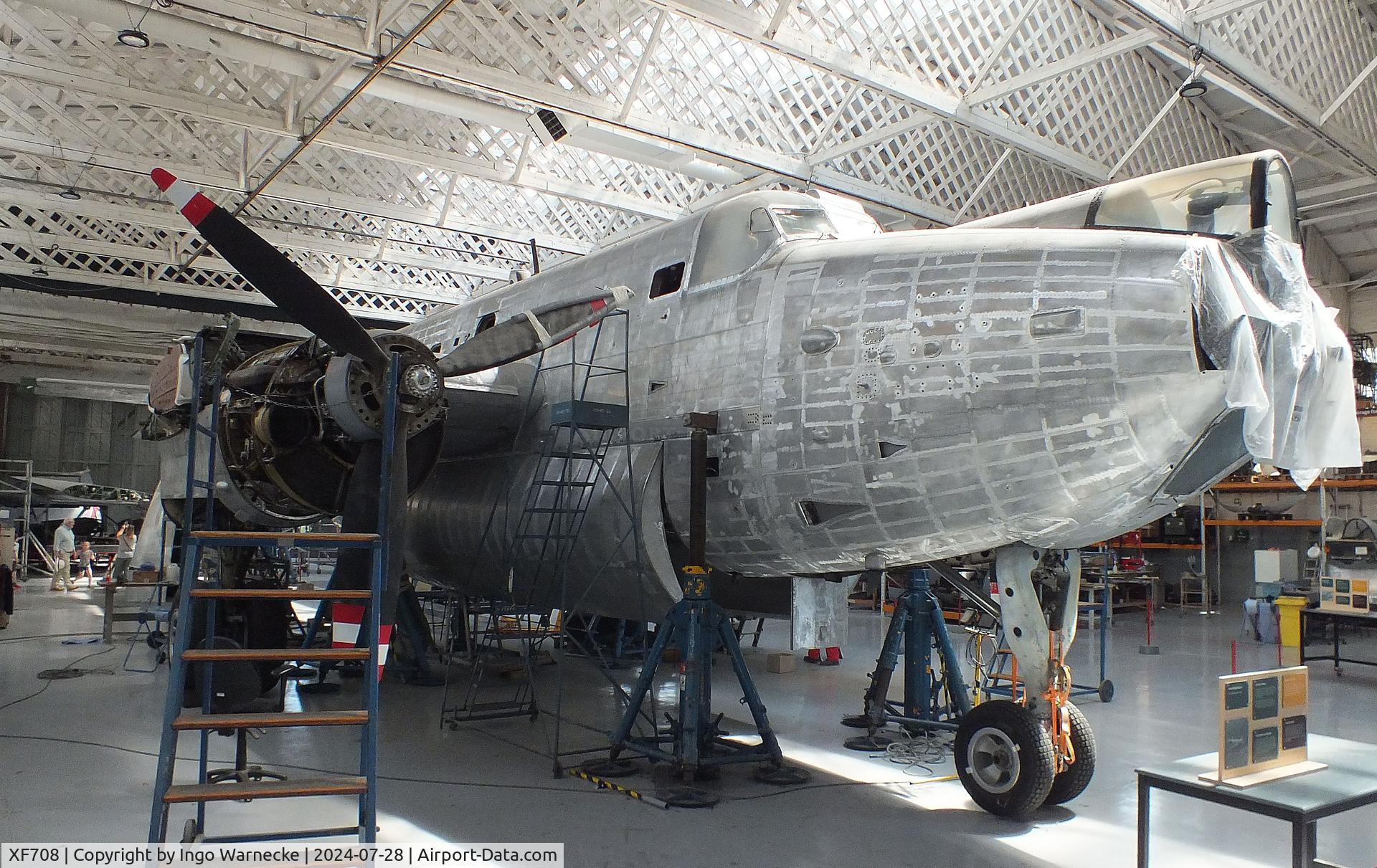 XF708, Avro 716 Shackleton MR.3/3 C/N Not found XF708, Avro Shackleton MR3/3 being restored at the IWM and other collections, Duxford
