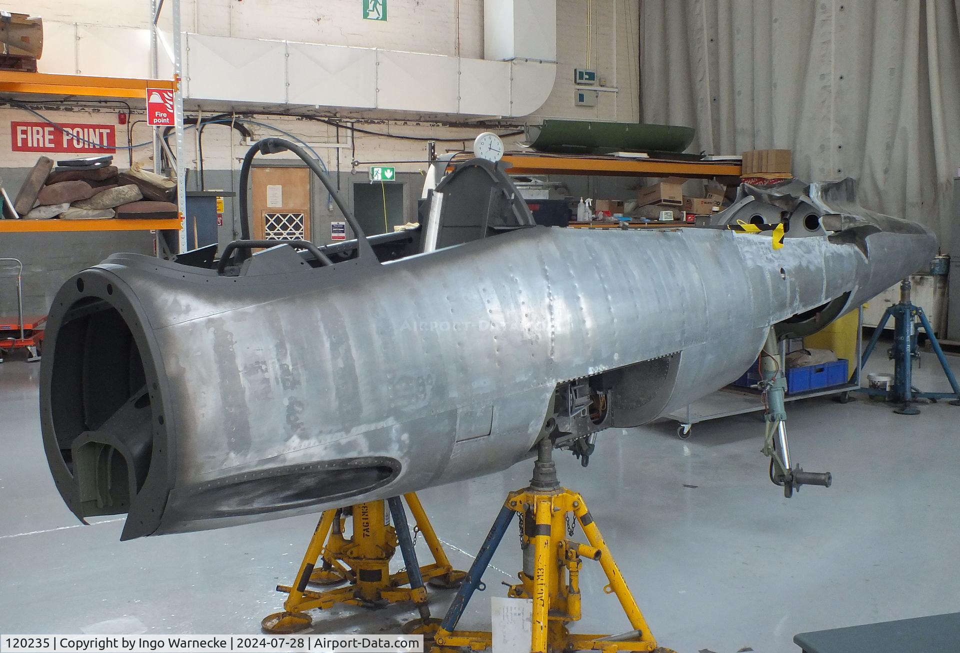 120235, Heinkel He-162A-1 Volksjager C/N 120235, Heinkel He 162A-1 'Spatz'/'Salamander'/'Volksjäger' undergoing restoration at the IWM and other collections, Duxford