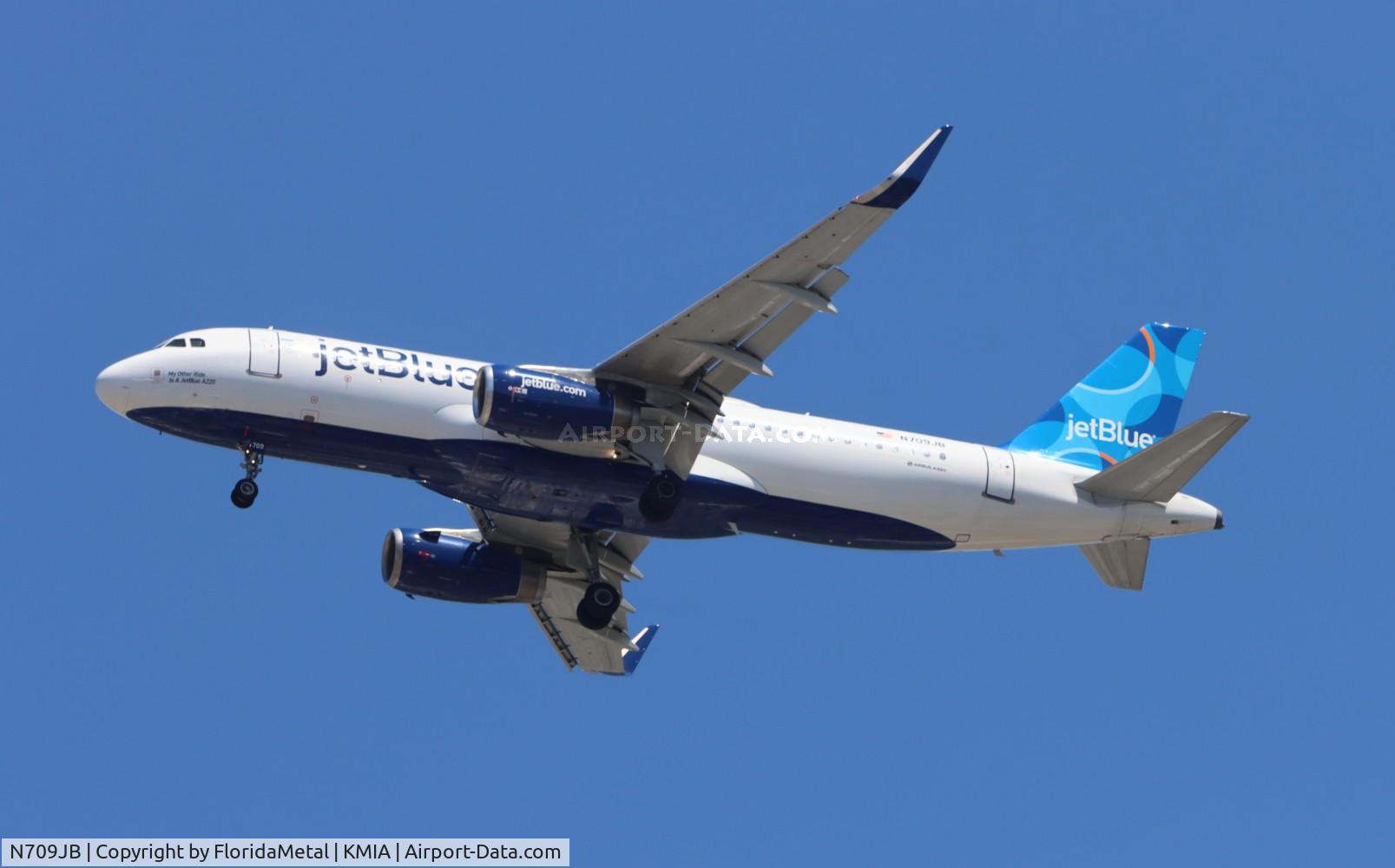 N709JB, 2008 Airbus A320-232 C/N 3488, JBU A320 zx bdl-mia