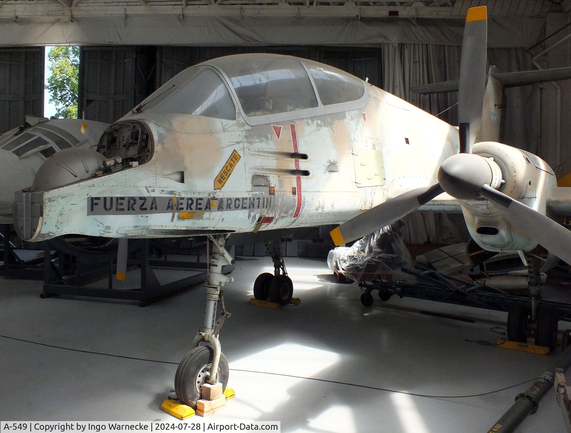 A-549, FMA IA-58A Pucará C/N 050, FMA IA-58A Pucara  (outer wings dismounted) awaiting restoration at the IWM and other collections, Duxford