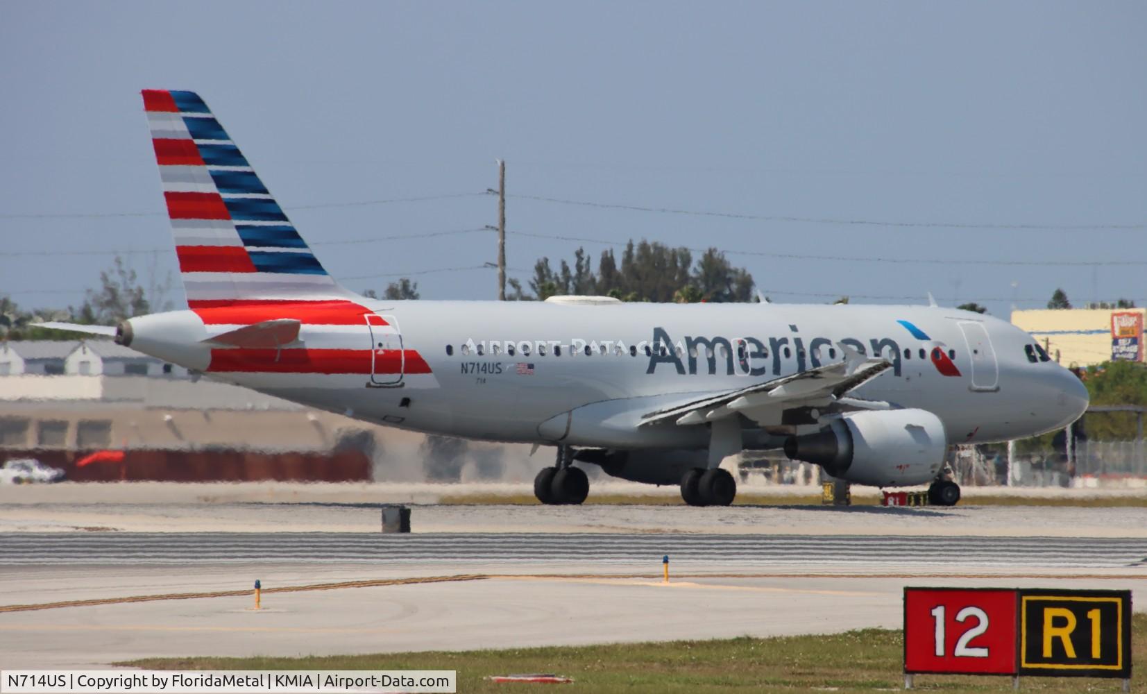 N714US, 1999 Airbus A319-112 C/N 1046, AAL A319 zx mia-orf