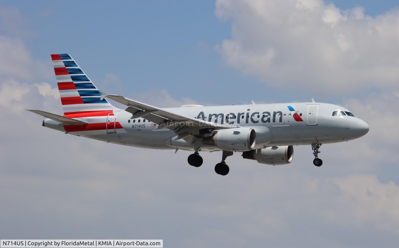 N714US, 1999 Airbus A319-112 C/N 1046, AAL A319 zx tpa-mia