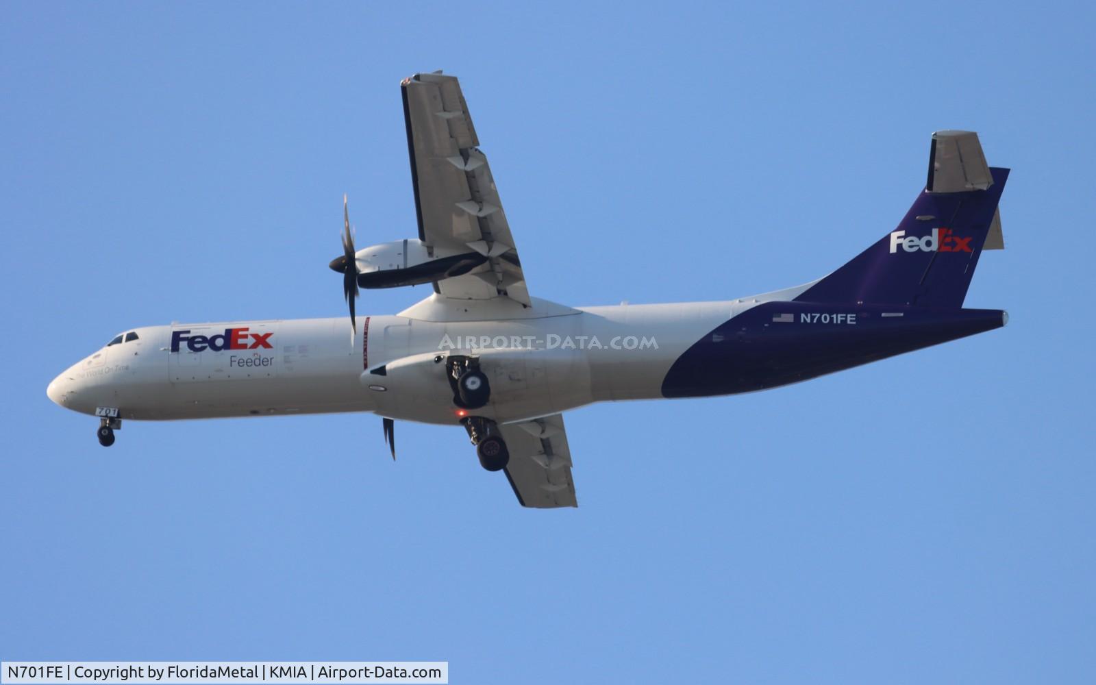 N701FE, 2021 ATR ATR 72-600F C/N 1680, FDX ATR-72 zx sap, mhlm-mia