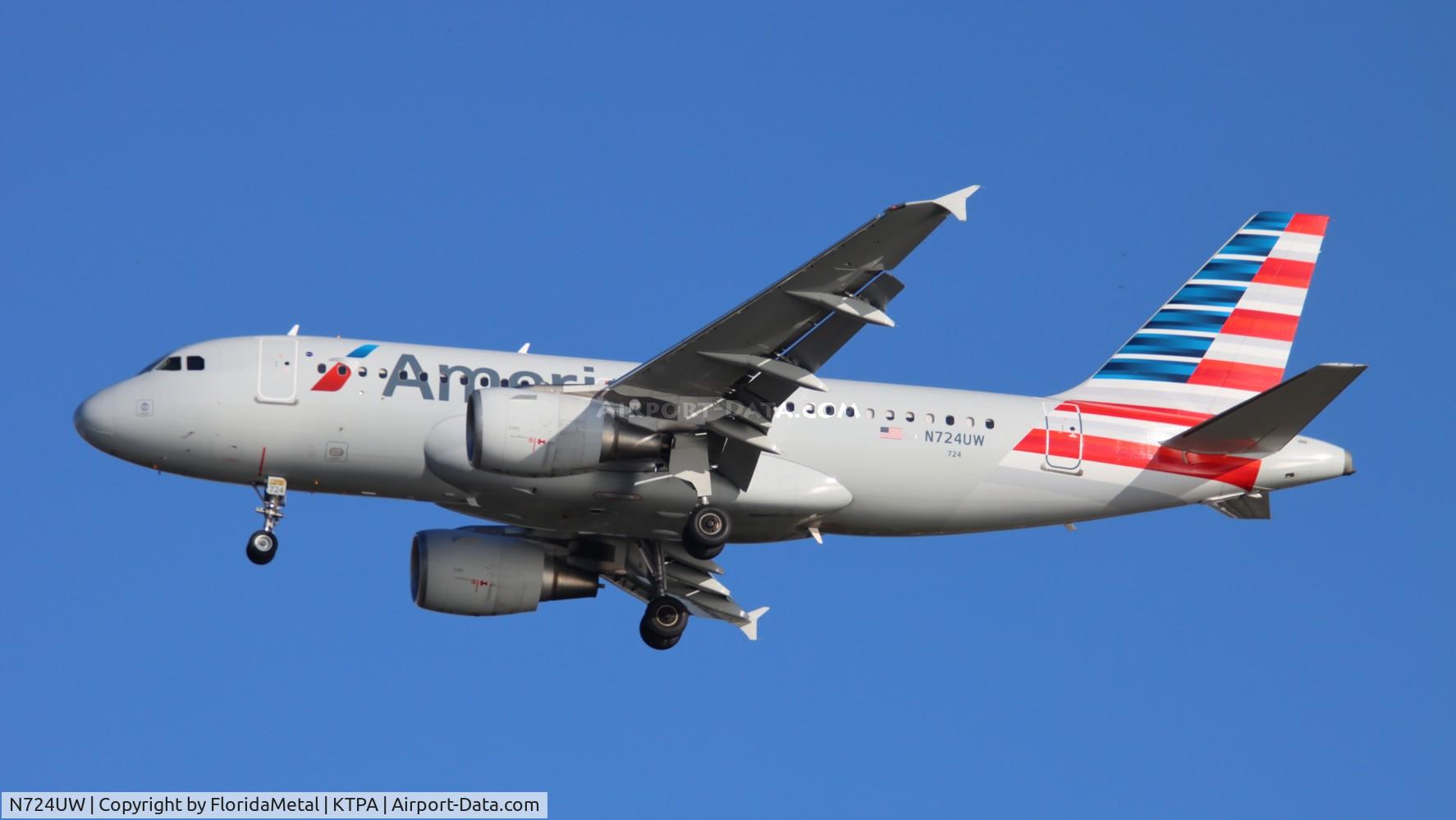 N724UW, 1999 Airbus A319-112 C/N 1122, AAL A319 zx dca-tpa