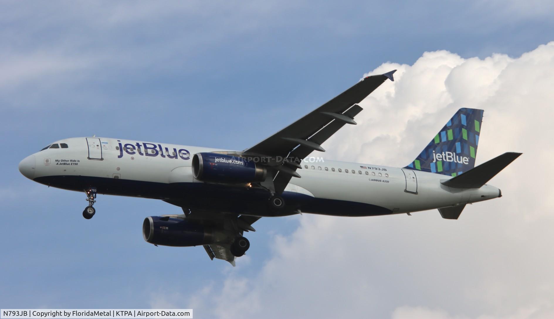 N793JB, 2011 Airbus A320-232 C/N 4647, JBU A320 zx bos-tpa