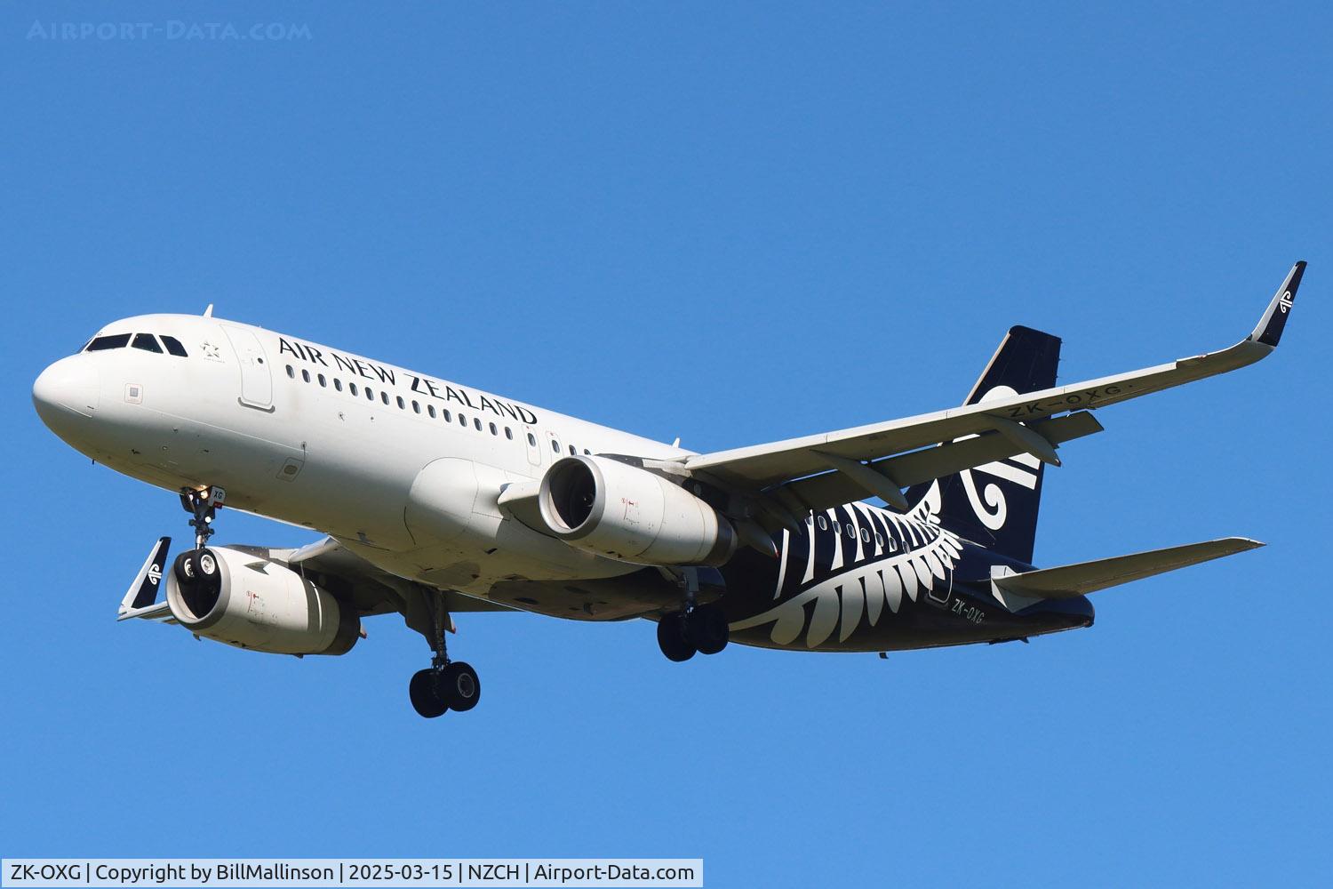 ZK-OXG, 2015 Airbus A320-232 C/N 6460, arriving from AKL