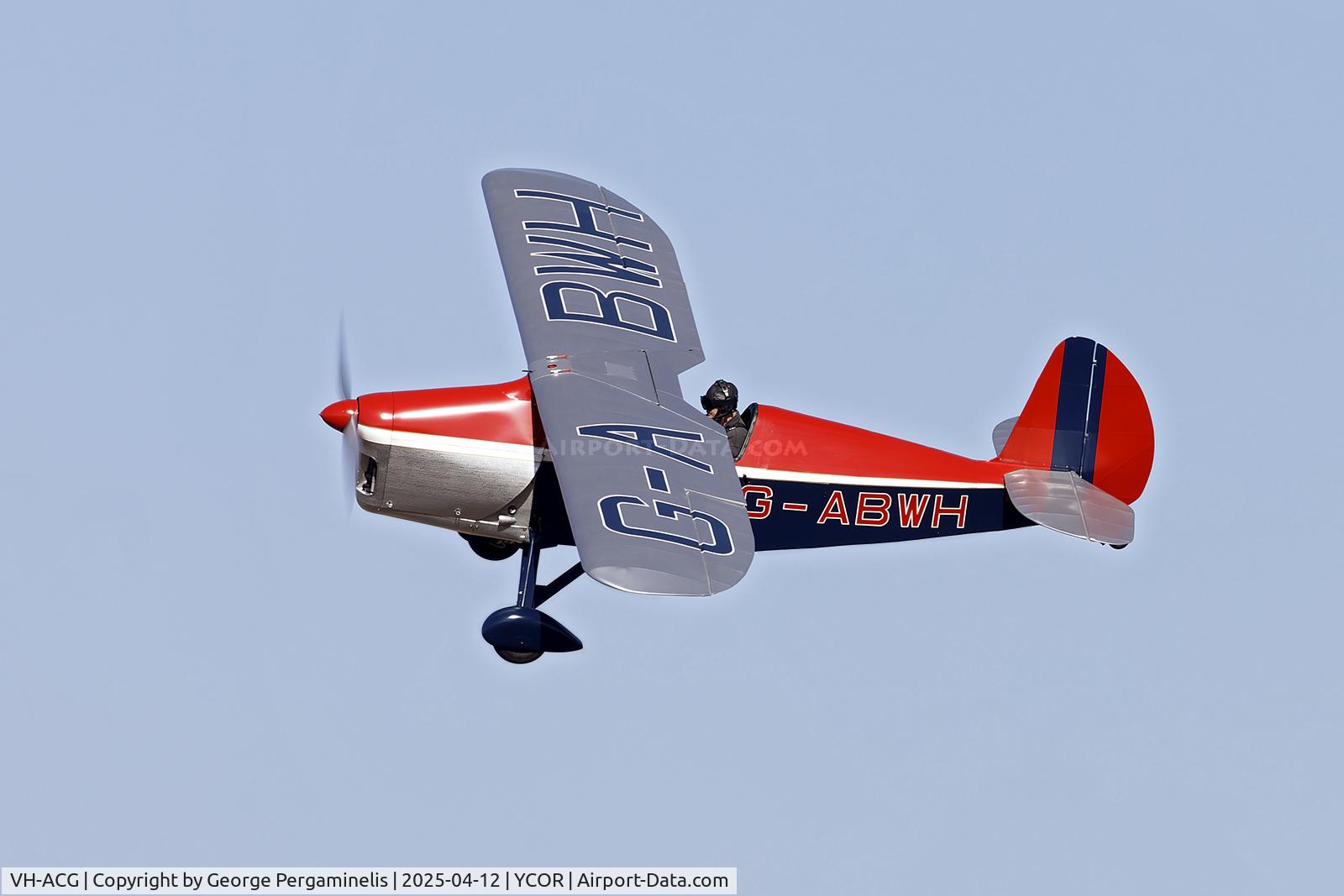 VH-ACG, 1932 Comper CLA-7 Swift C/N GS32/2, Antique Aeroplane Association of Australia National Fly-in 2025.
