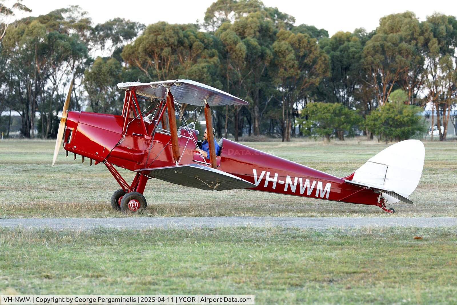 VH-NWM, 1941 De Havilland DH-82A Tiger Moth II C/N DHA228, Antique Aeroplane Association of Australia National Fly-in 2025.