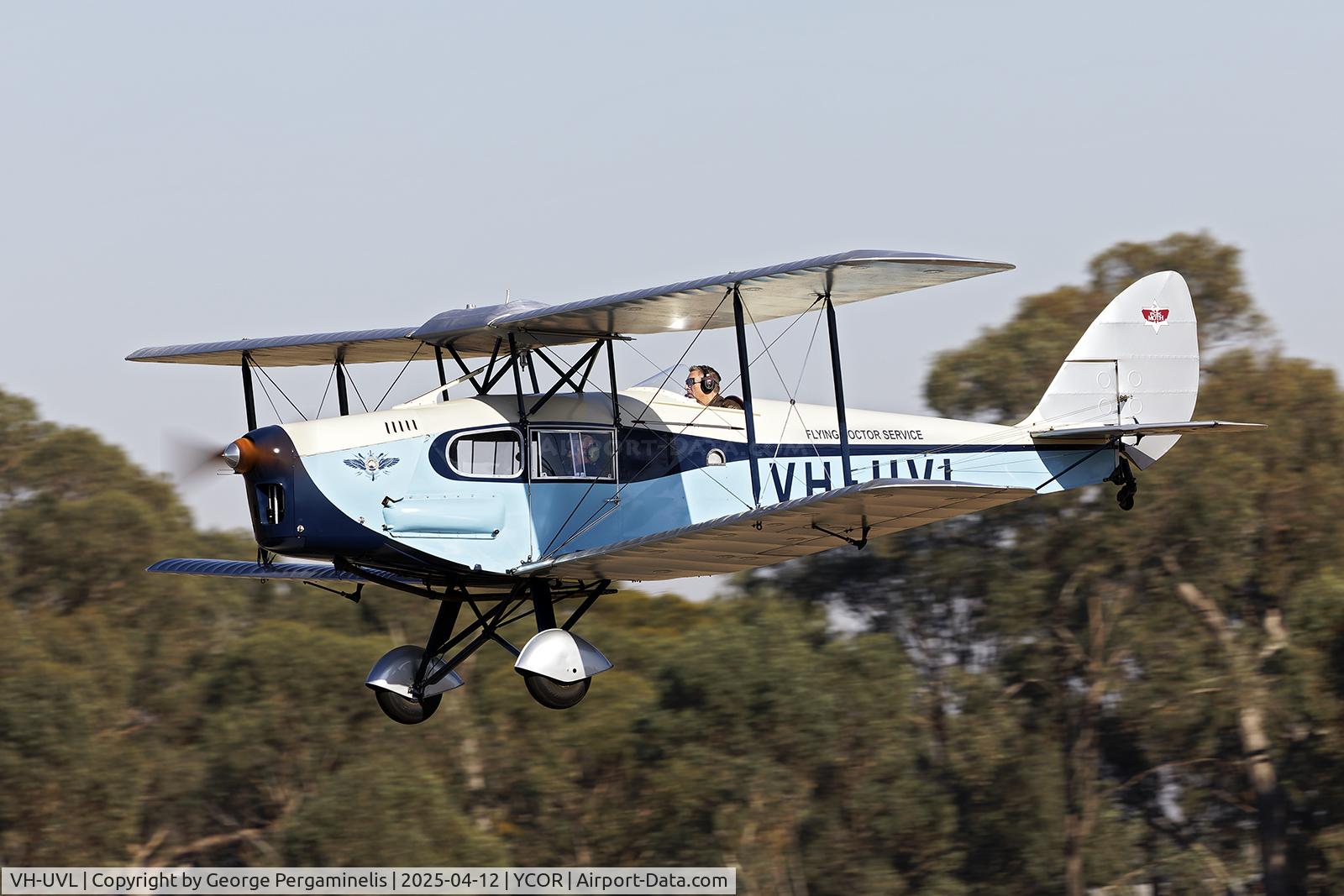 VH-UVL, 1935 De Havilland DH.83 Fox Moth C/N 4015, Antique Aeroplane Association of Australia National Fly-in 2025.
