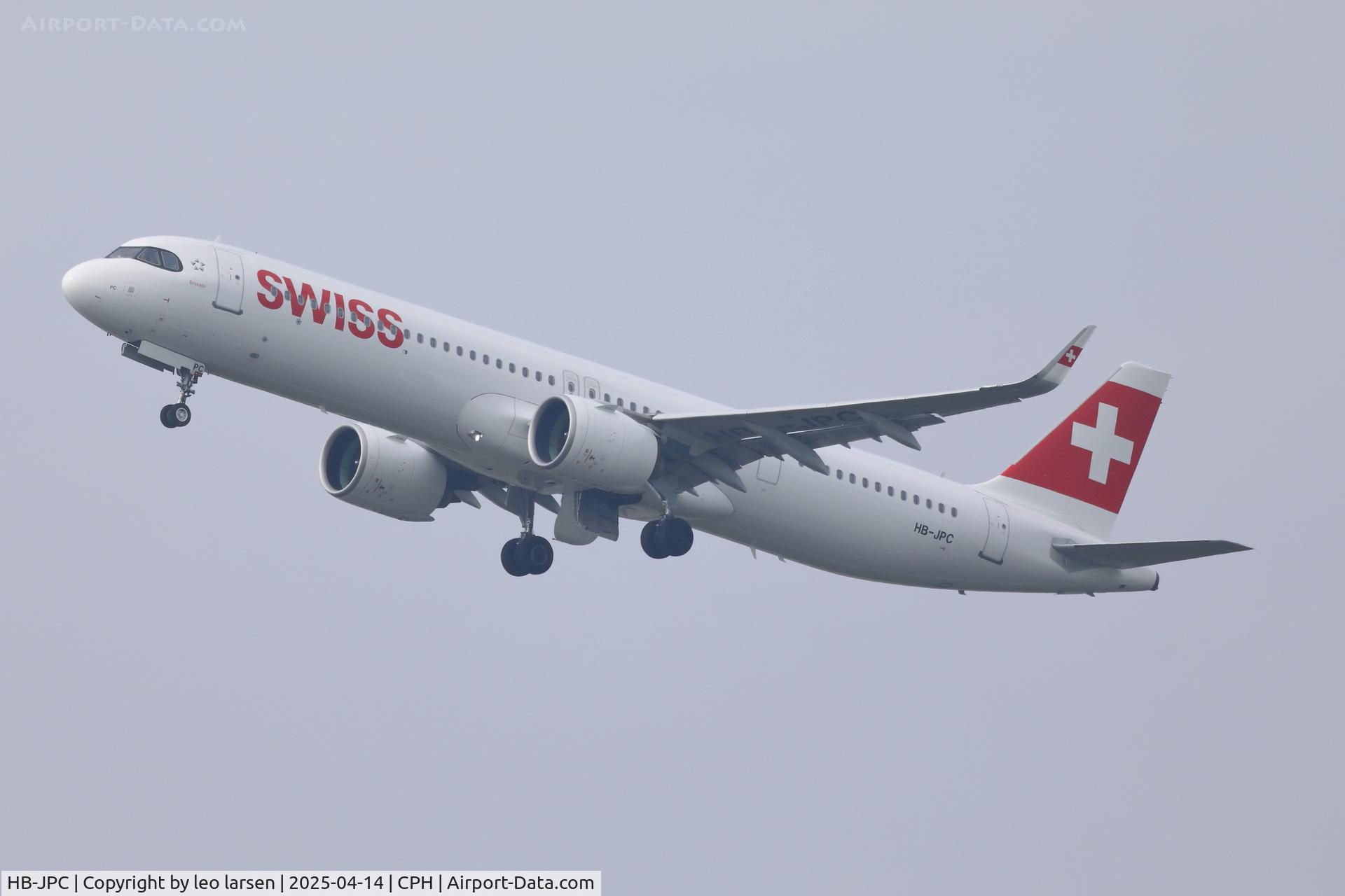 HB-JPC, 2023 Airbus A321-271NX C/N 11298, Copenhagen 14.4.2025