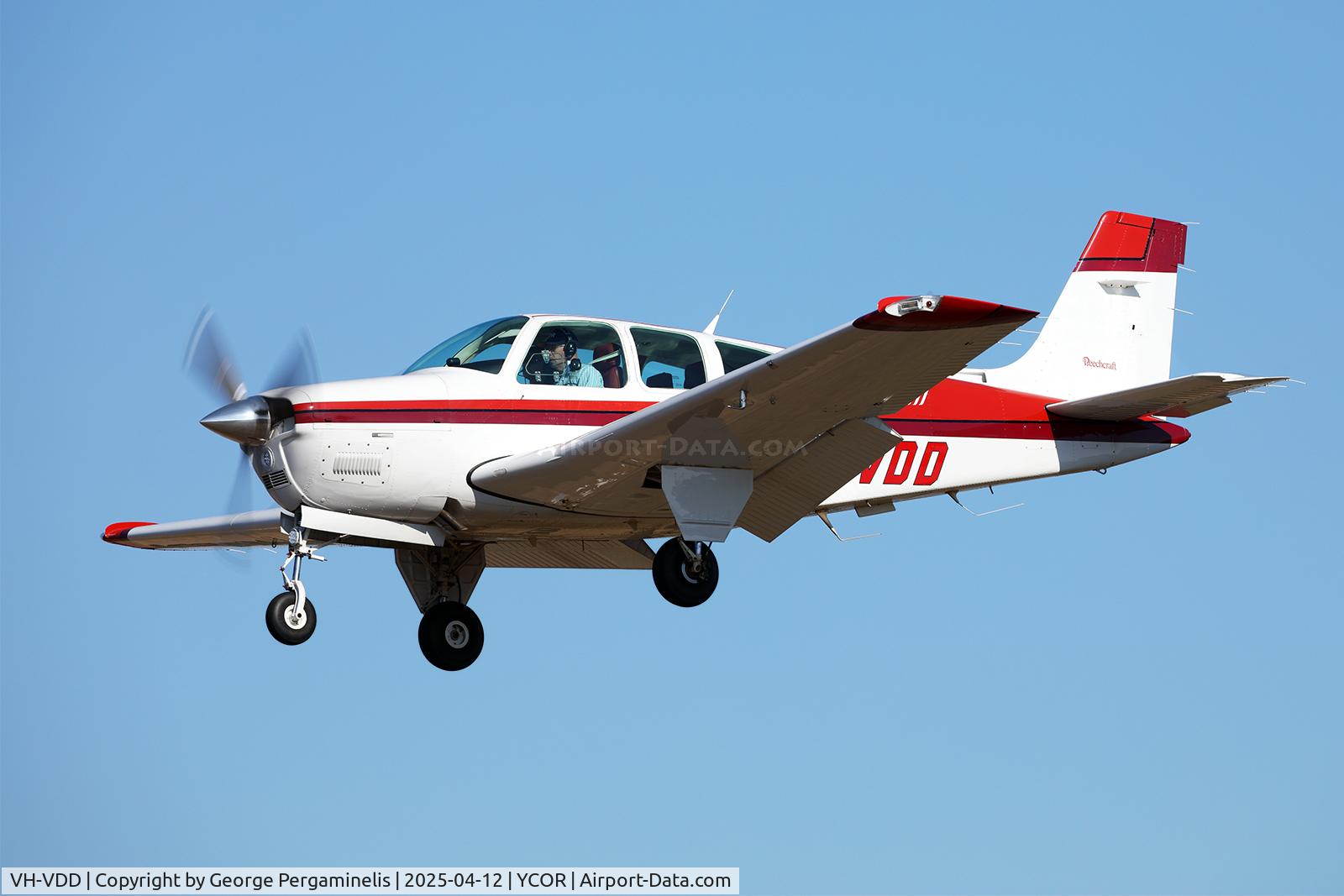 VH-VDD, 1992 Beech F33A Bonanza C/N CE-1672, Antique Aeroplane Association of Australia National Fly-in 2025.