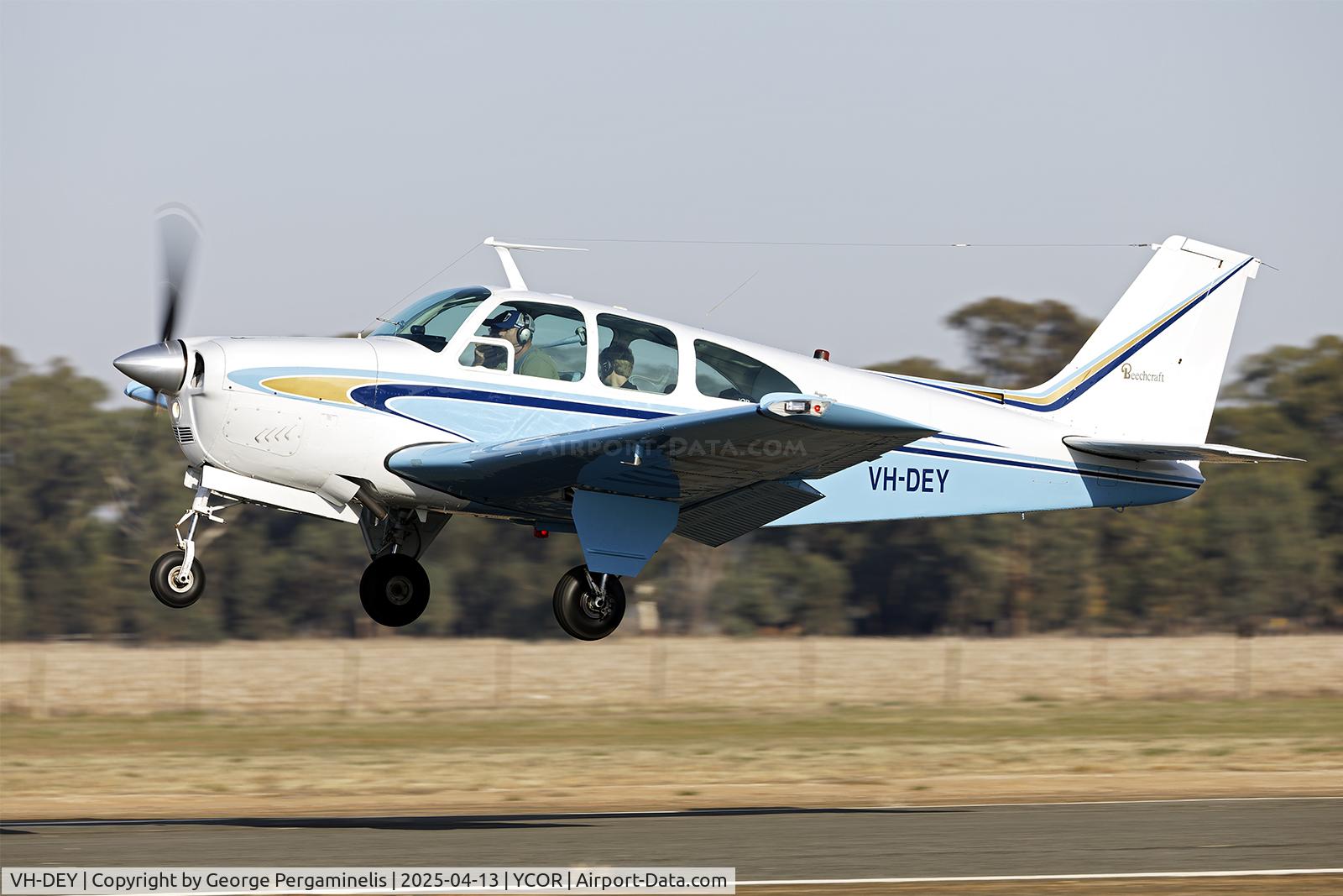 VH-DEY, 1967 Beech 35-C33 Debonair C/N CD-1097, Antique Aeroplane Association of Australia National Fly-in 2025.